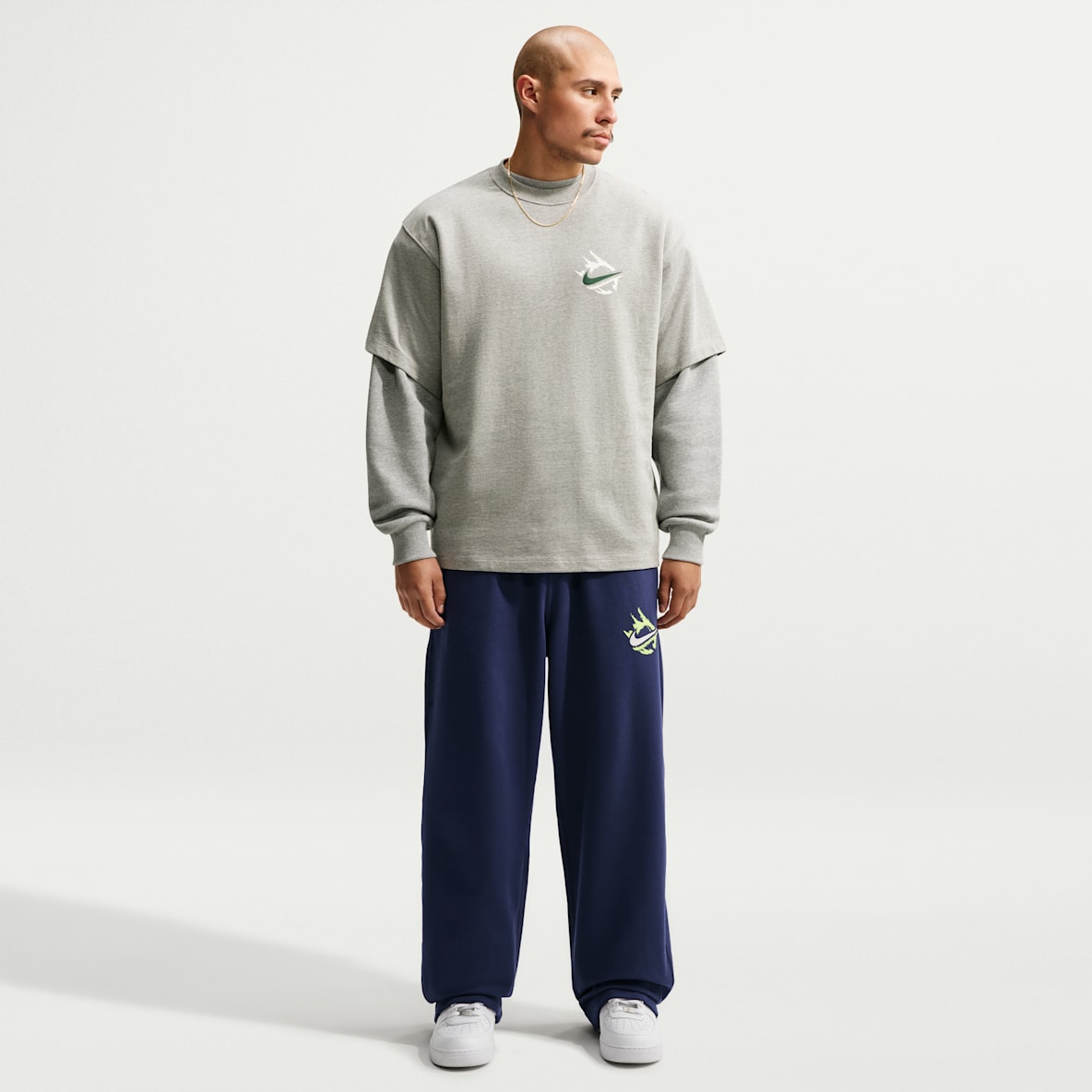 Nike Solo Swoosh Fleecebukse med åpen fald til herre