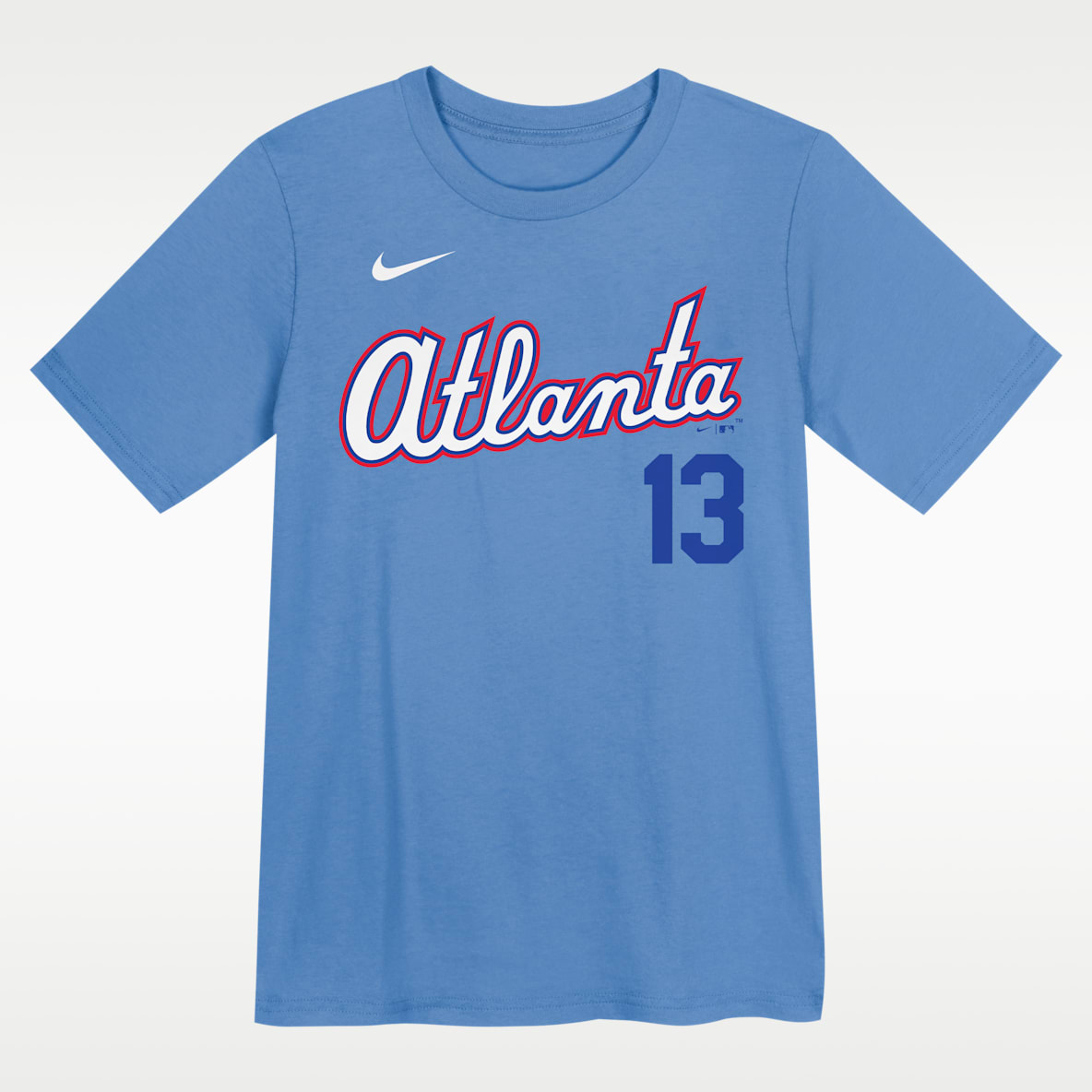 Ronald Acuña Jr. Atlanta Braves City Connect Playera Nike de la MLB para niños talla pequeña
