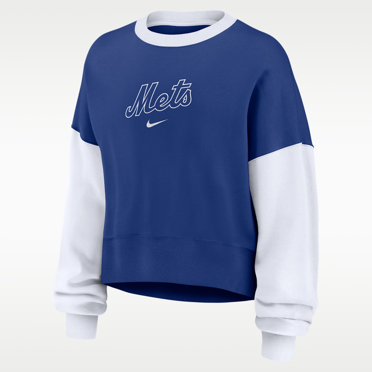 New York Mets Primary Sudadera de cuello redondo sin cierre Nike de la MLB para mujer