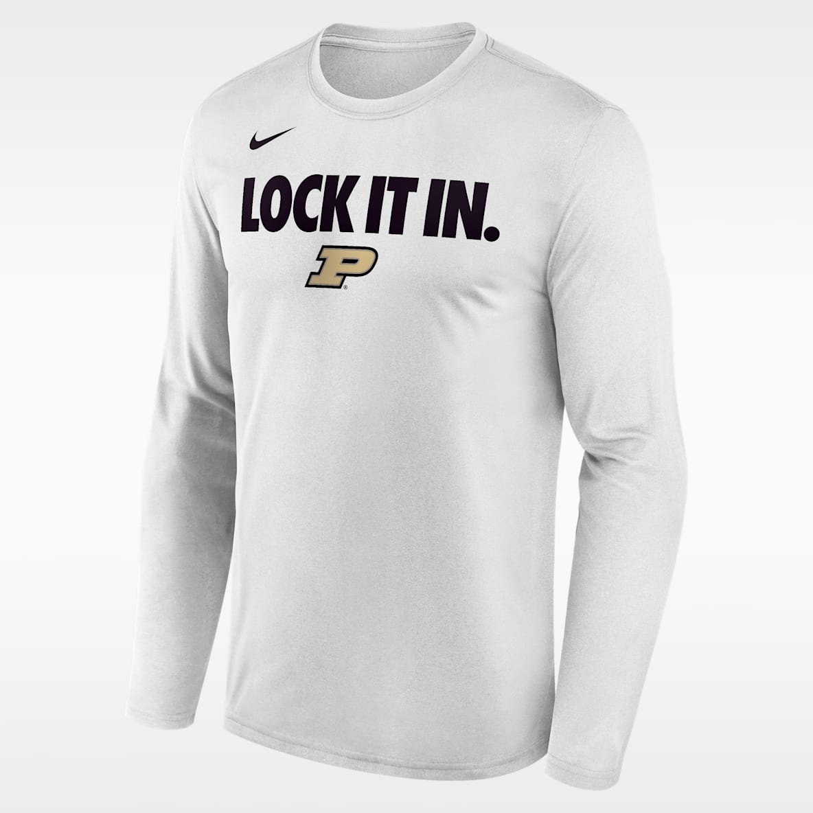 Purdue 2026 On-Court Bench Men's Nike Dri-FIT College Long-Sleeve T-Shirt