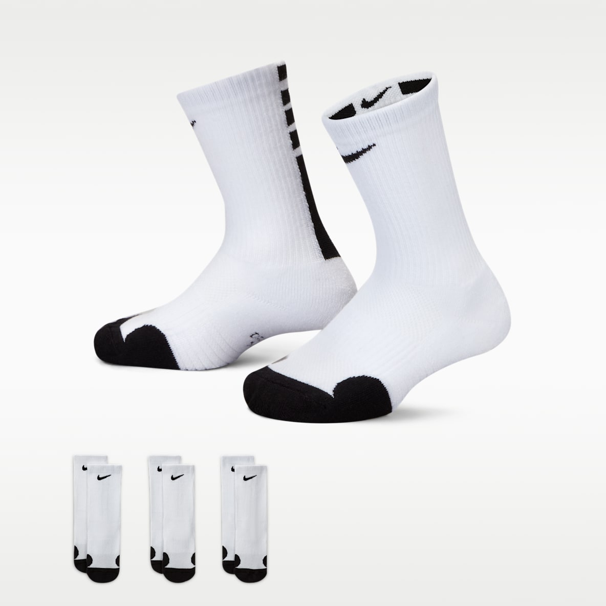 Nike Dri-FIT Elite Calcetas para niños talla pequeña (3 pares)