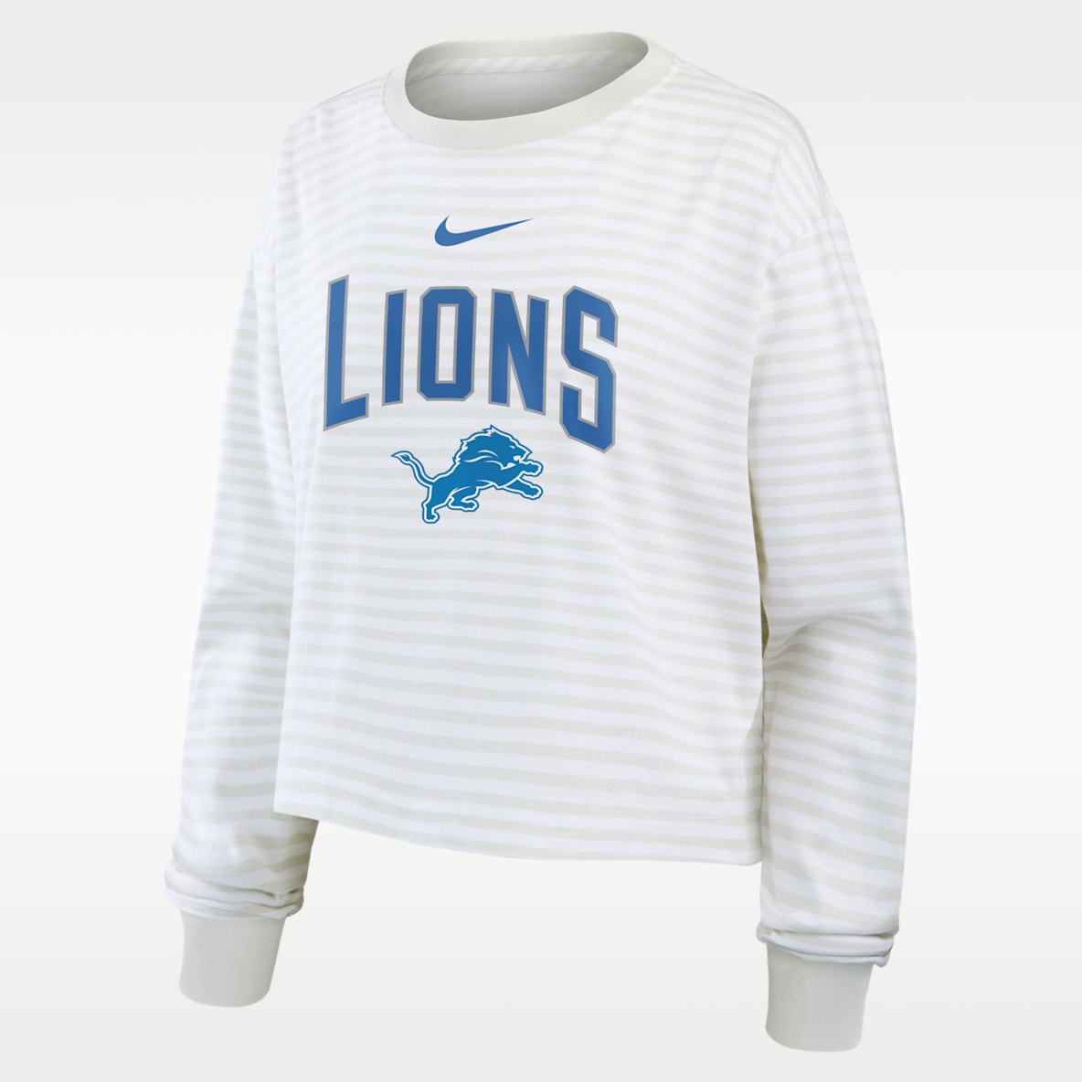 Detroit Lions Primetime Women's Nike Cropped Long-Sleeve T-Shirt
