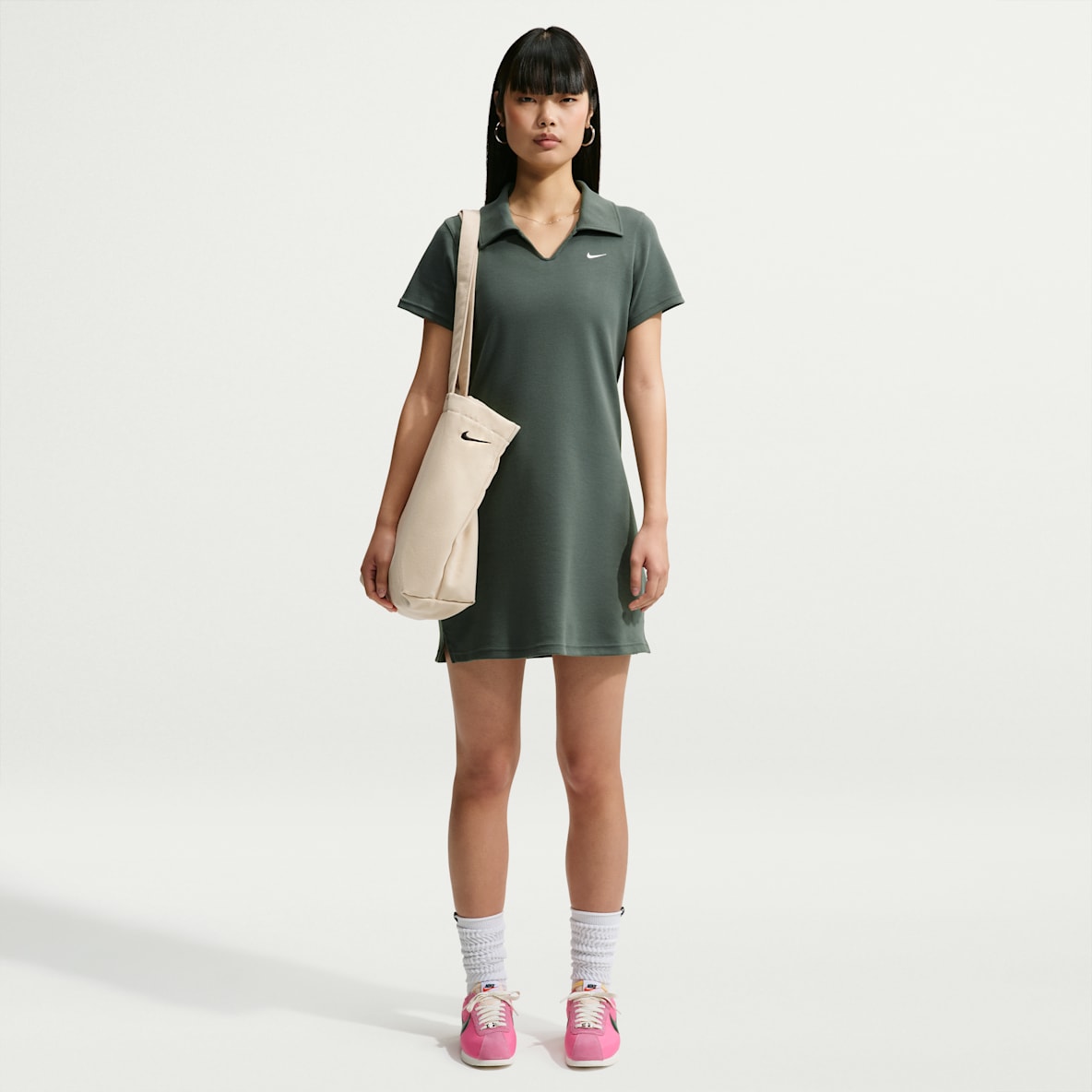 Nike Sportswear Chill Knit Vestido tipo polo slim para mujer