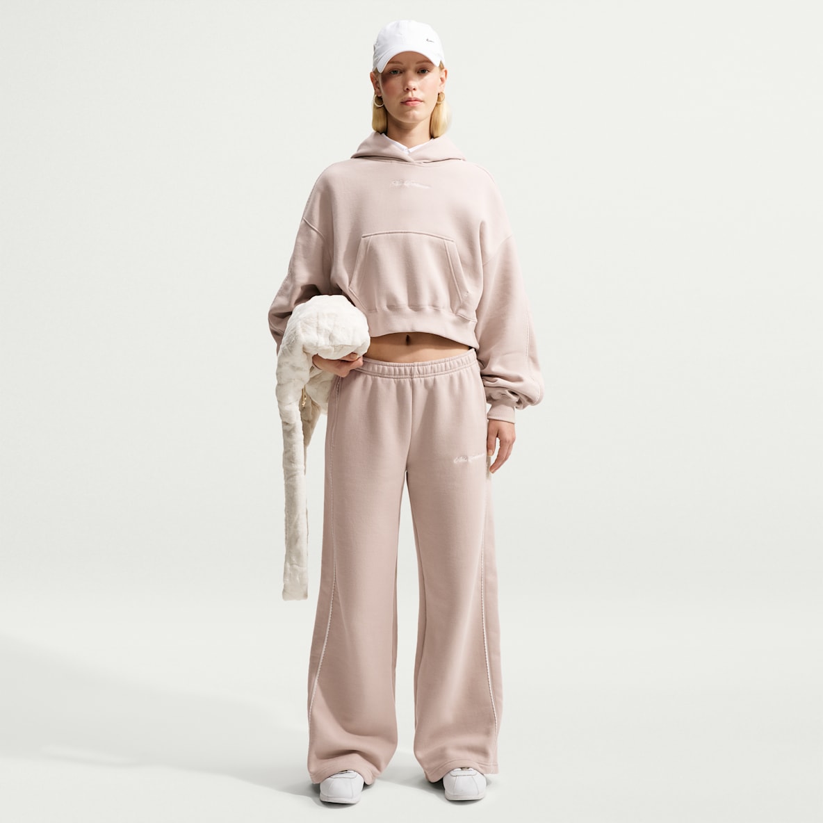 Nike Studio Fleece Medium Weight Pantalon taille mi-haute à jambes larges pour femme