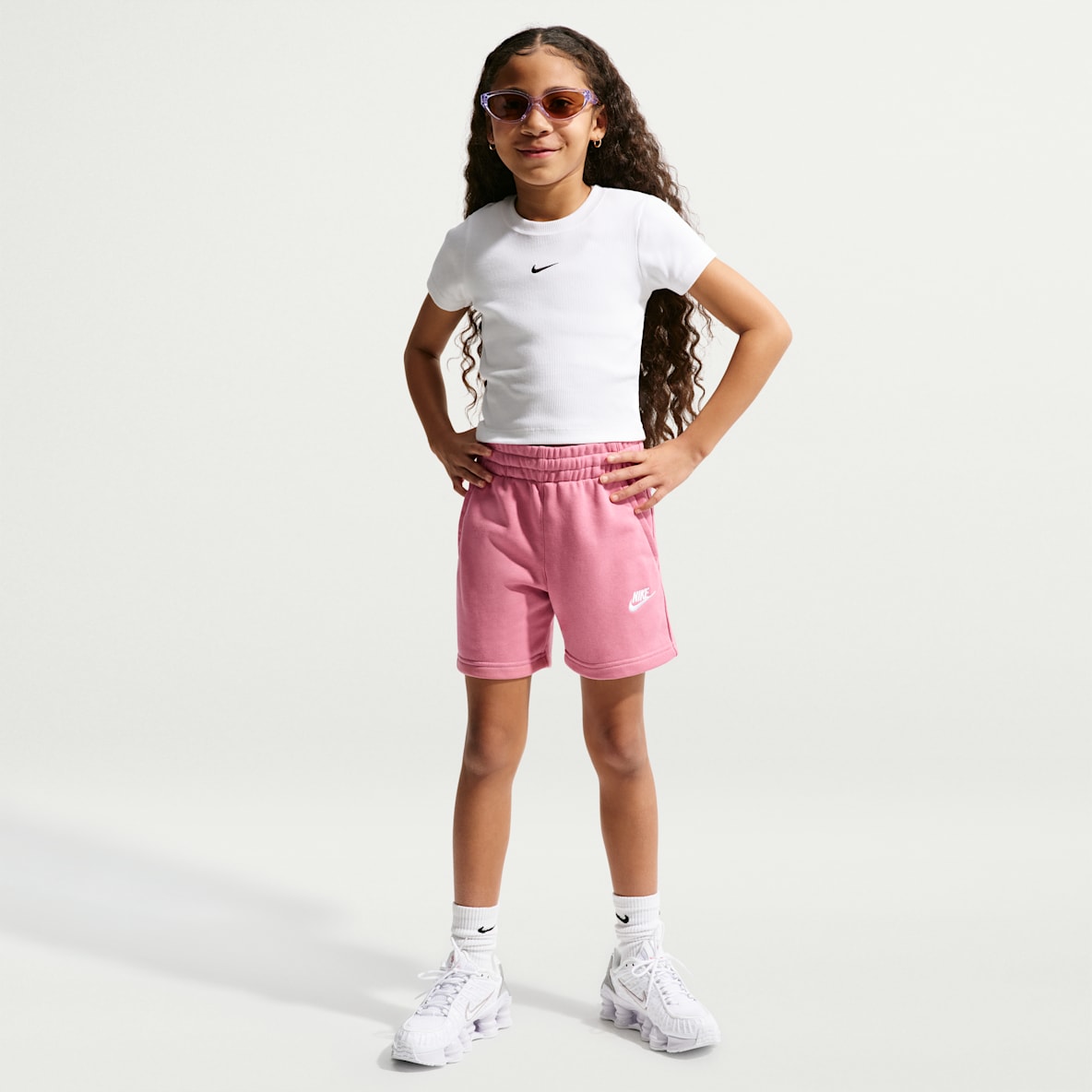Nike Sportswear Club Fleece Older Kids' (Girls') 13cm (approx.) French Terry Shorts