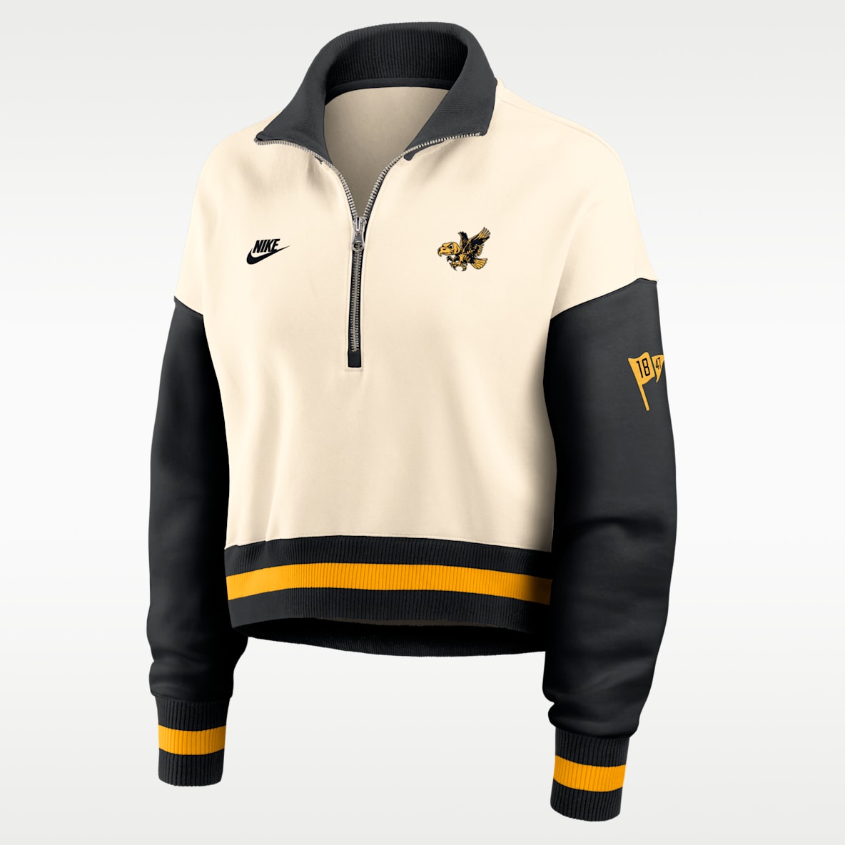 Iowa Legacy Women's Nike College Cropped Oversized 1/4-Zip Crew