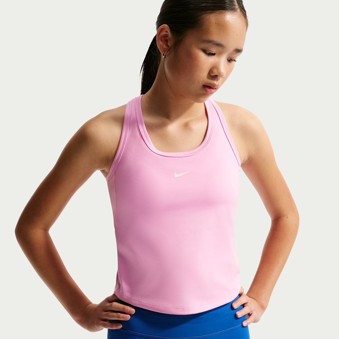 Nike One Fitted Dri-FIT singlet til store barn (jente)
