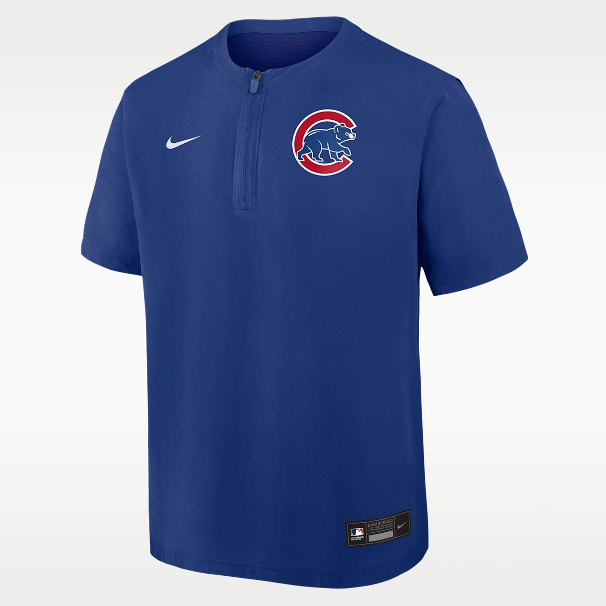 Chicago Cubs Authentic Collection Men's Nike Dri-FIT MLB 1/4-Zip Short-Sleeve Windshirt