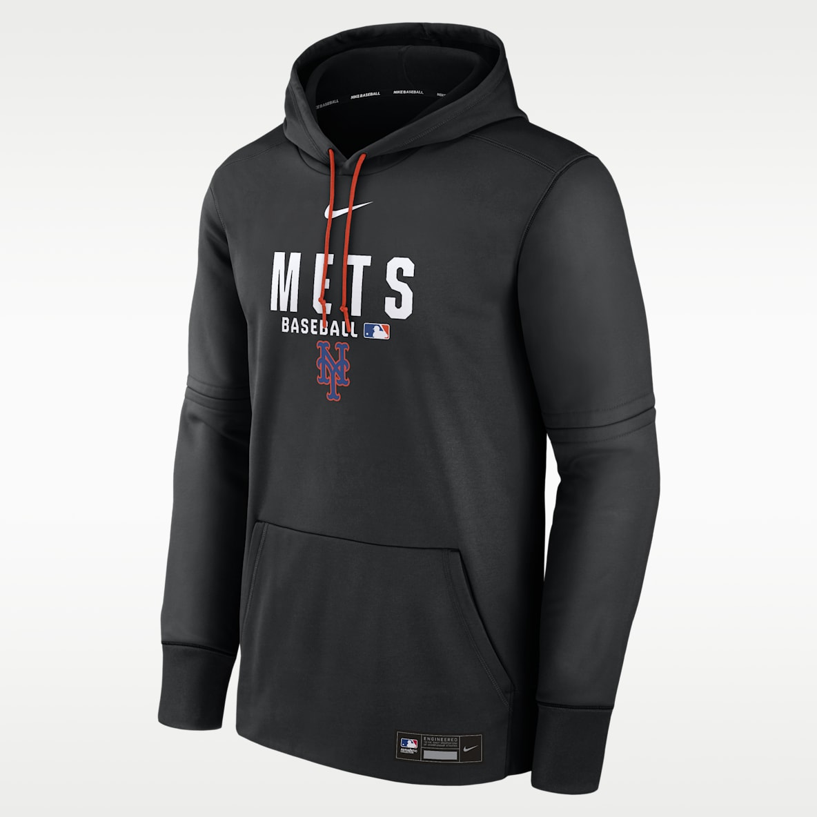 New York Mets Authentic Collection Men's Nike Therma MLB Pullover Hoodie