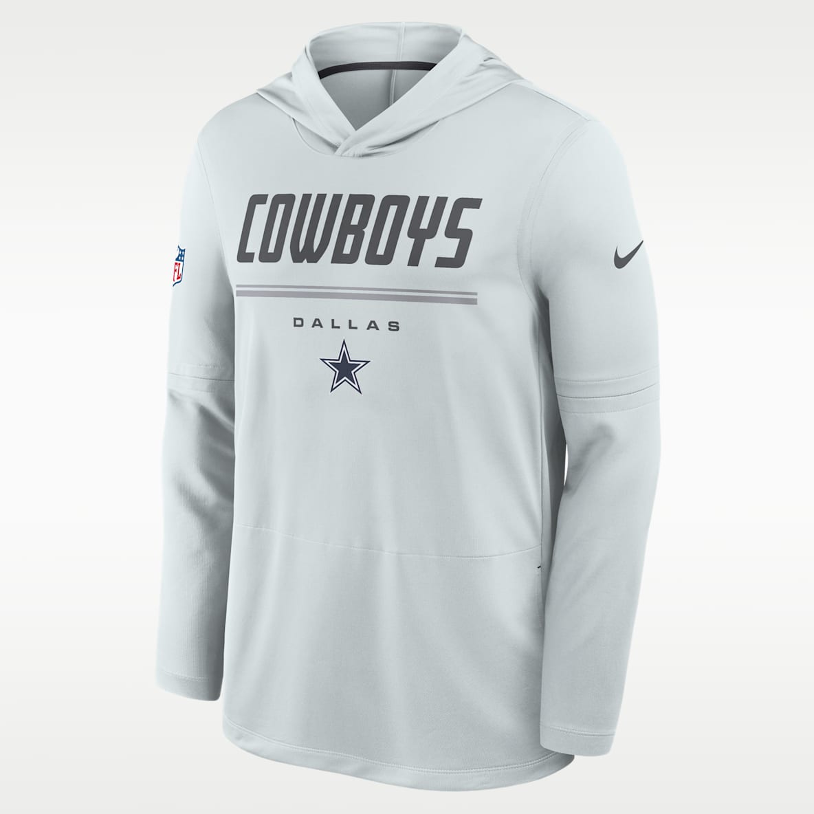Dallas Cowboys Sideline Men's Nike Dri-FIT NFL Long-Sleeve Hooded Top