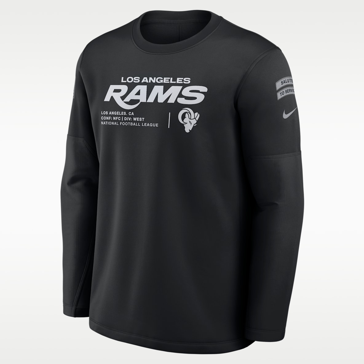 Los Angeles Rams Salute to Service Sideline Coaches Men's Nike NFL Pullover Crew