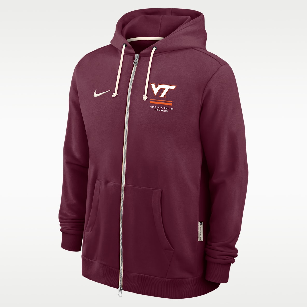 Virginia Tech Sideline Standard Issue Men's Nike Dri-FIT College Full-Zip Hoodie
