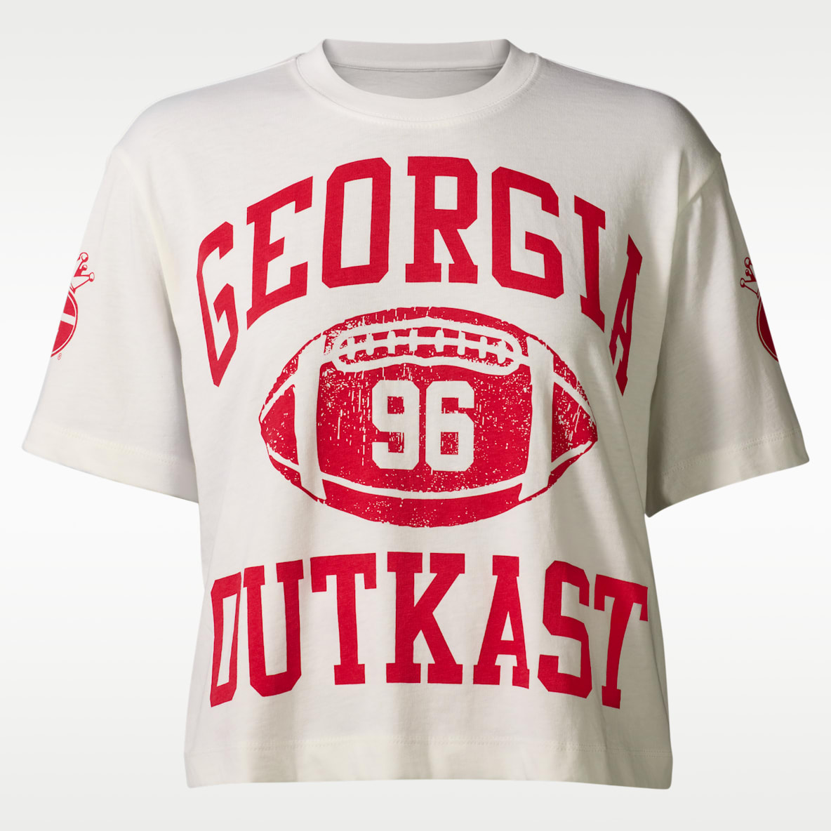 Womens Cropped 96 Football T-Shirt Nike x UGA x Outkast