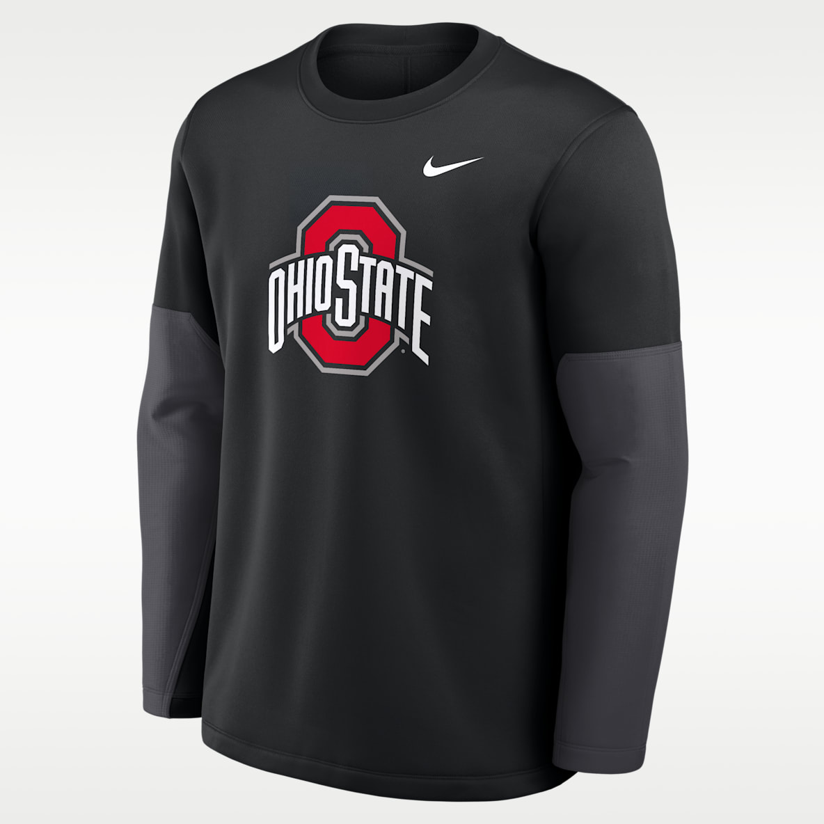 Ohio State Sideline Coach Men's Nike Therma-FIT College Long-Sleeve T-Shirt