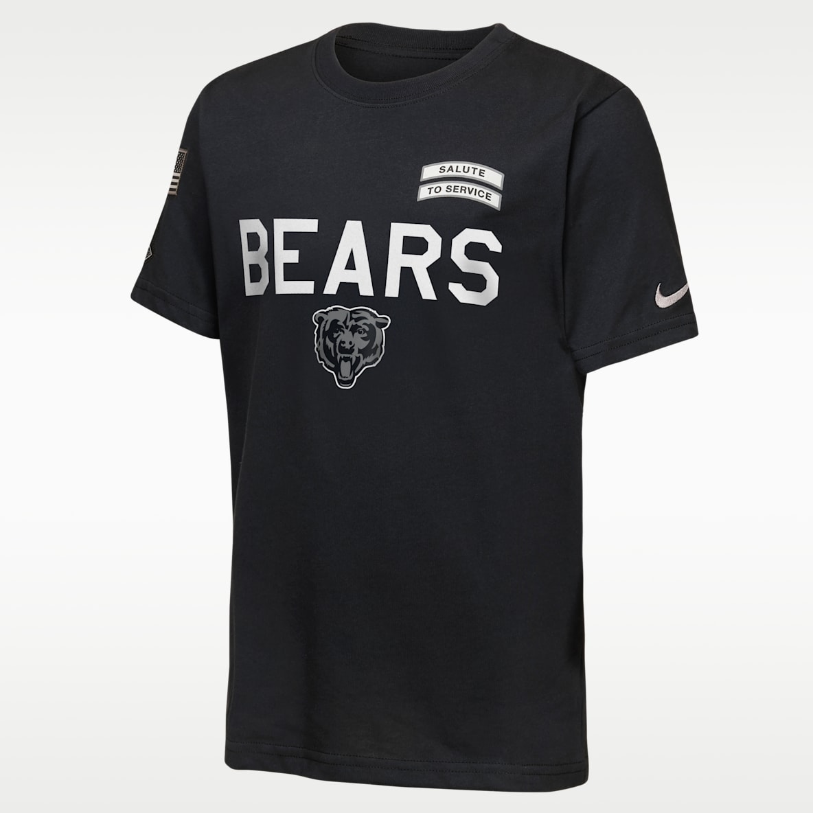 Chicago Bears Salute to Service Sideline Playera Nike Dri-FIT de la NFL para niños talla grande