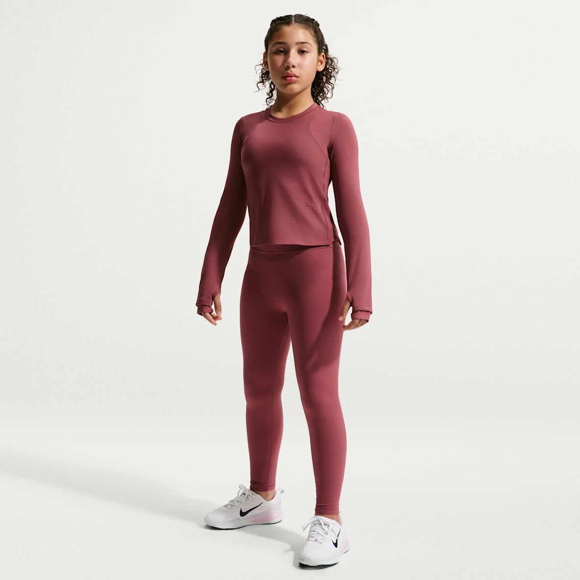 Nike MAVN Leggings Dri-FIT med hög midja för tjejer