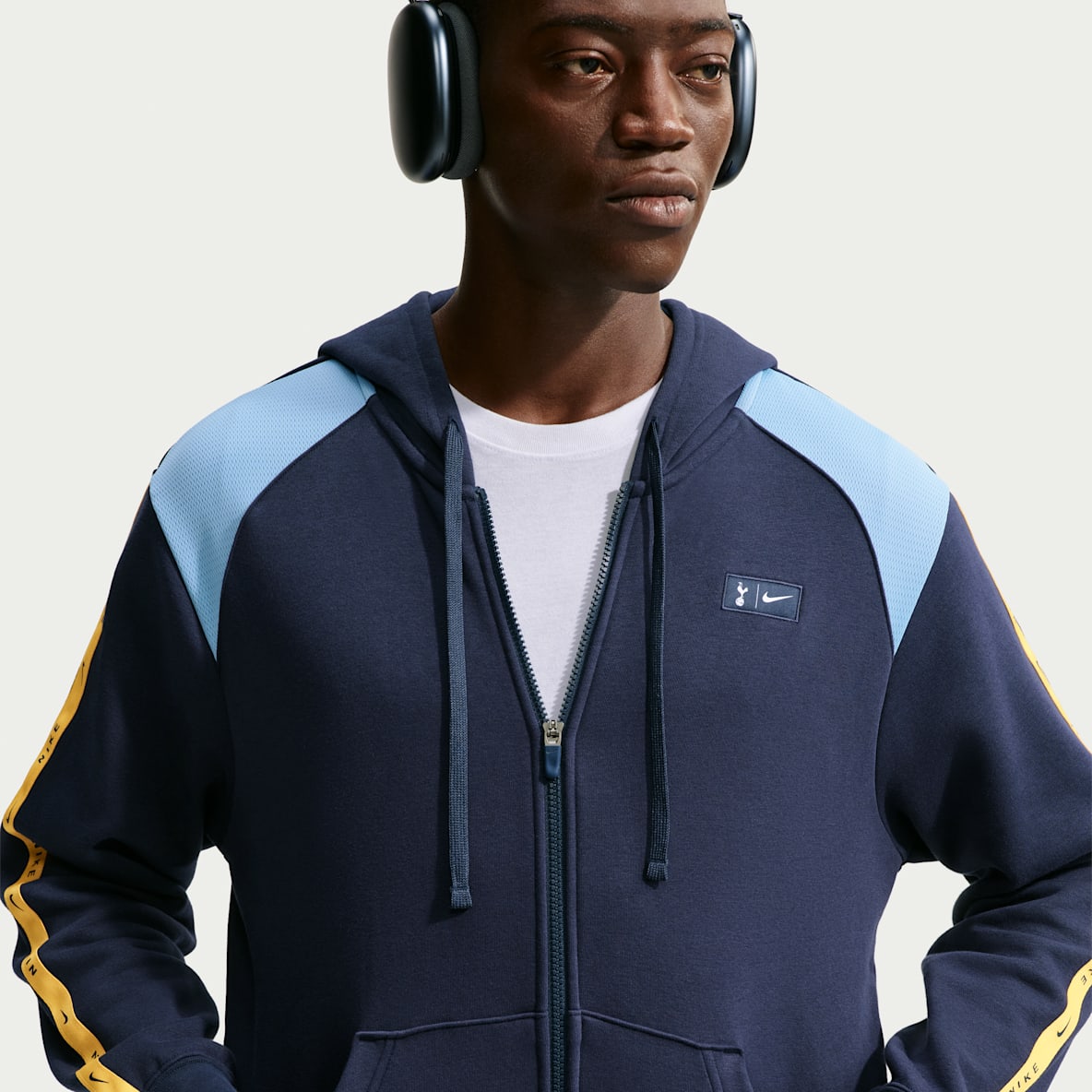Tottenham Hotspur City Side Nike Soccer-hættetrøje i fleece med lynlås i fuld længde til mænd