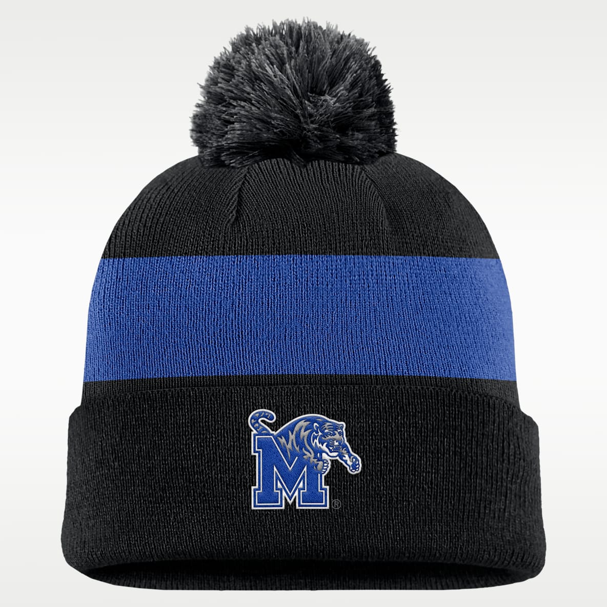 Memphis Tigers Peak Nike Basketball College Cuffed Pom Beanie