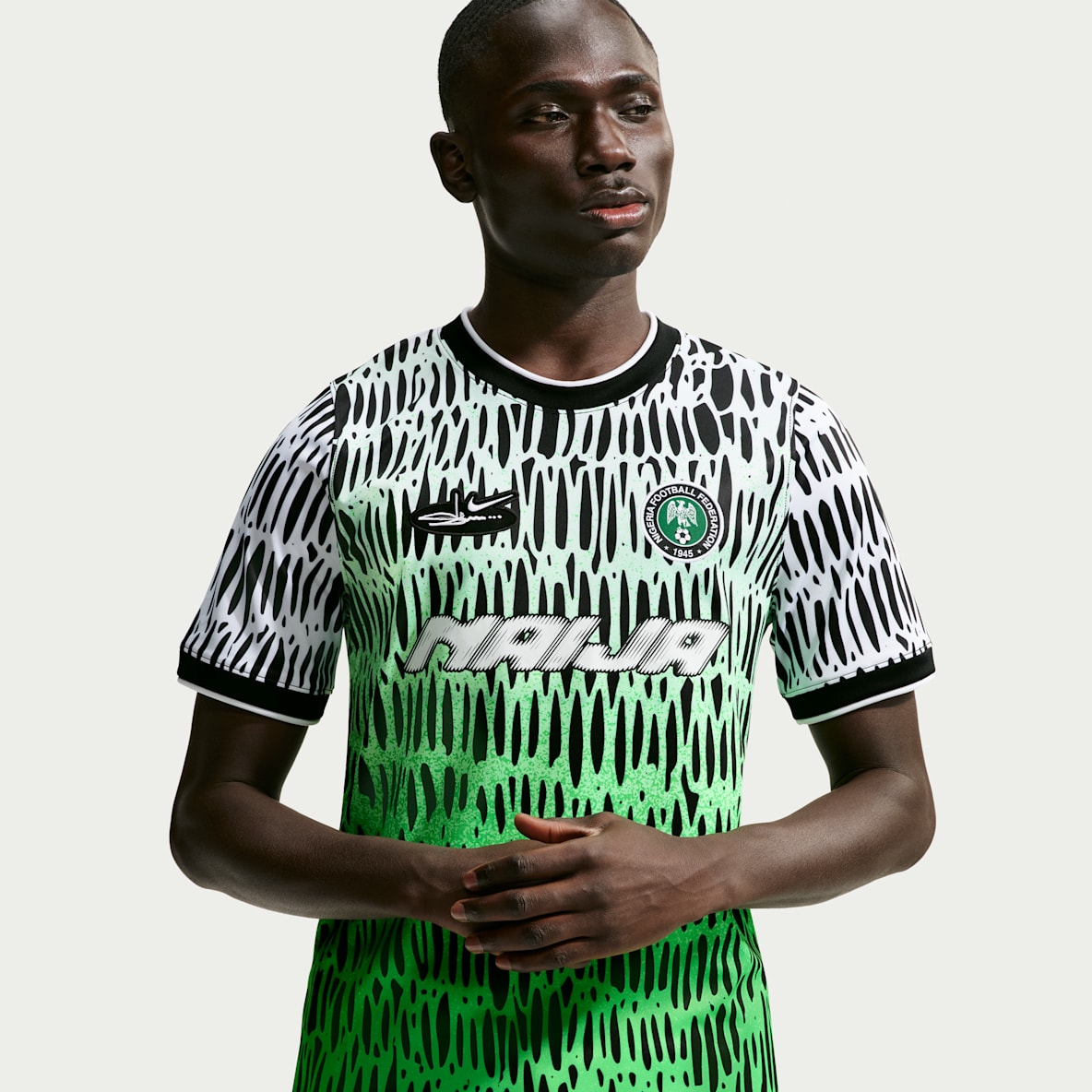 Nike x Nigeria x Slawn Playera de futbol de manga corta Dri-FIT Academy Pro para hombre