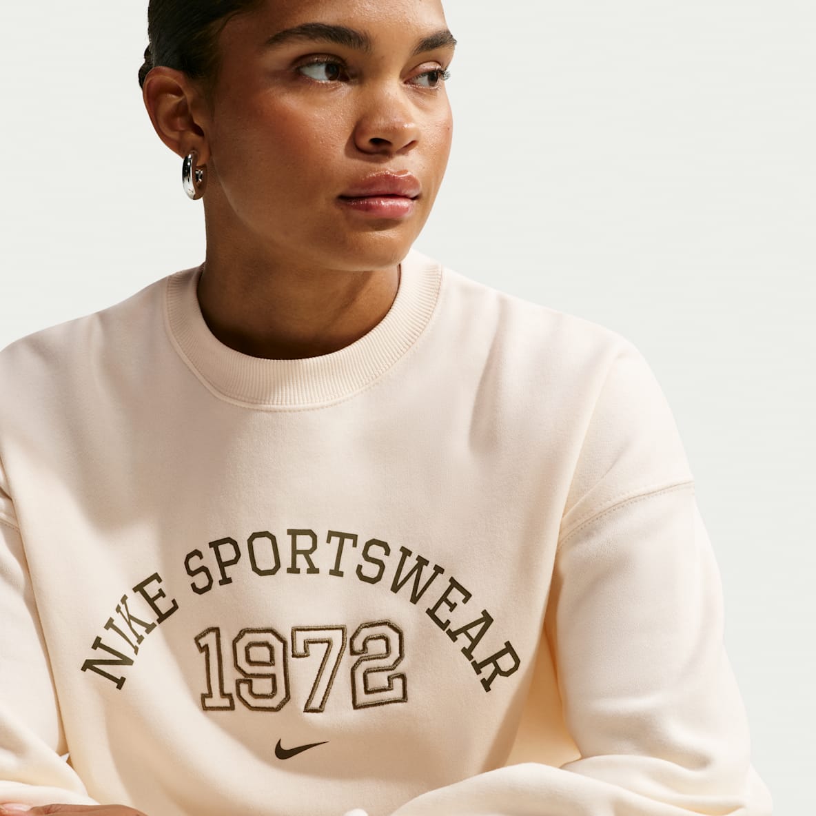 Nike Studio Fleece Medium Weight Haut oversize pour Femme