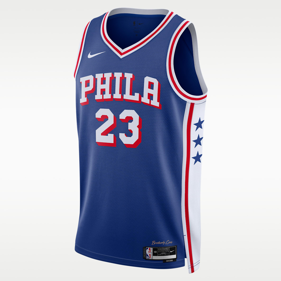LeBron James Philadelphia 76ers Icon Edition Men's Nike Dri-FIT NBA Swingman Jersey