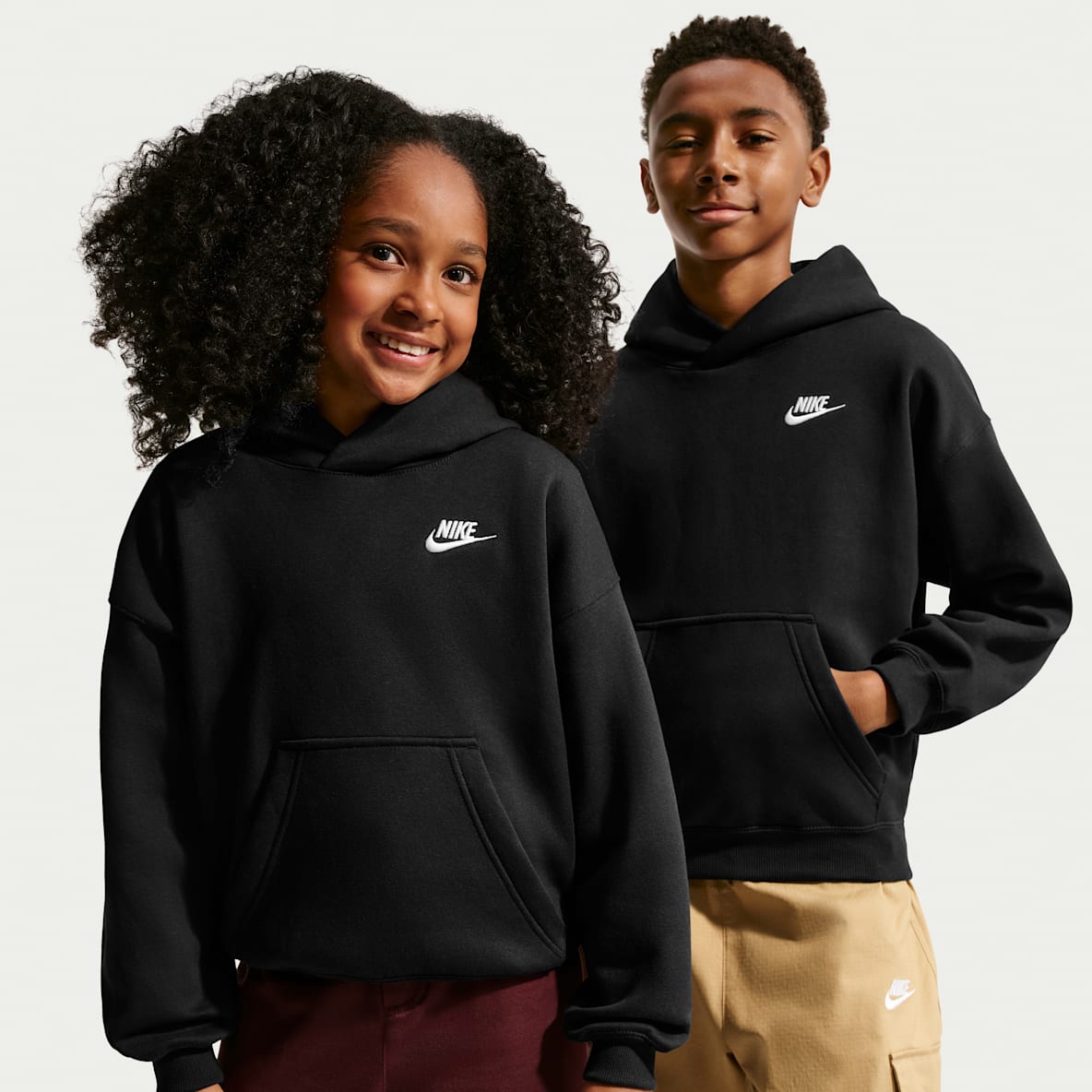 Nike Sportswear Club Fleece Oversized hættetrøje til større børn