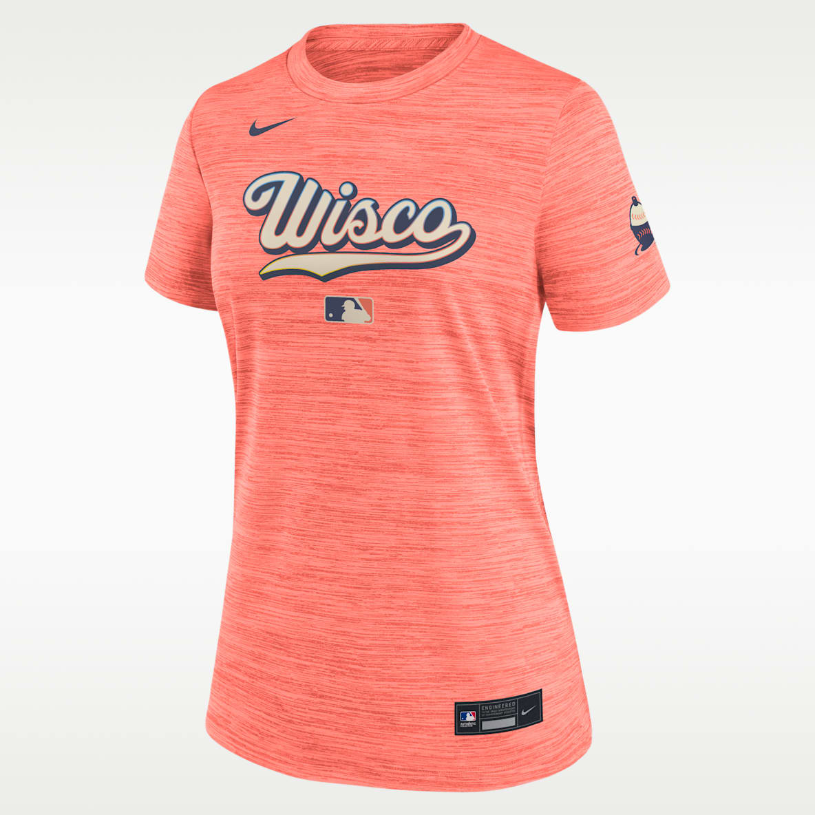 Milwaukee Brewers Authentic Collection City Connect Velocity Women's Nike Dri-FIT MLB T-Shirt
