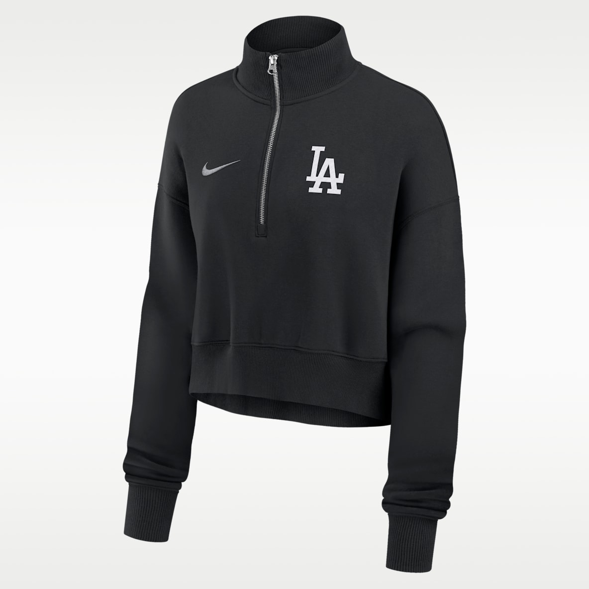 Los Angeles Dodgers Phoenix Women's Nike MLB Cropped 1/4-Zip Crew