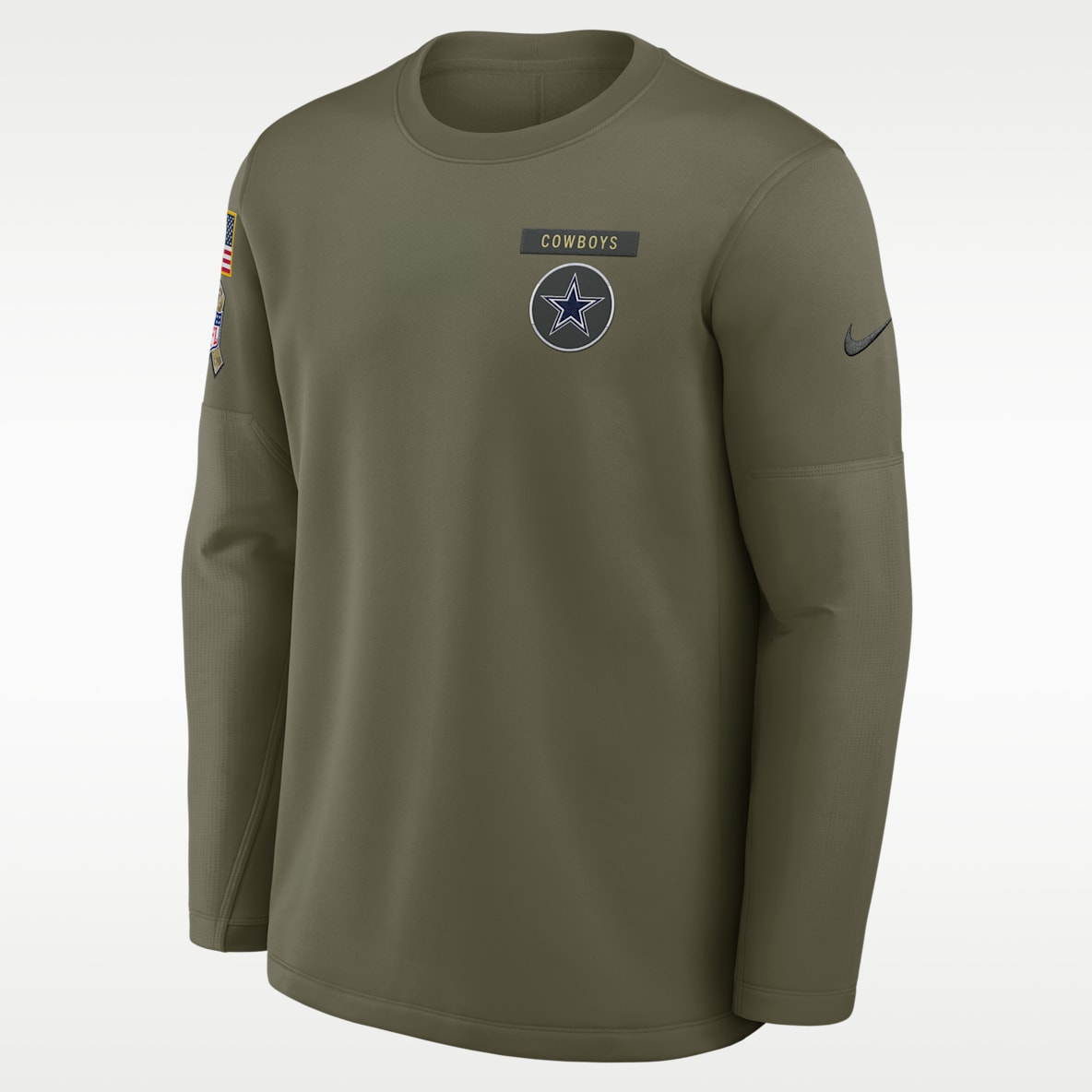 Dallas Cowboys Salute to Service Sideline Triumphant Win Coach Men's Nike NFL Pullover Crew