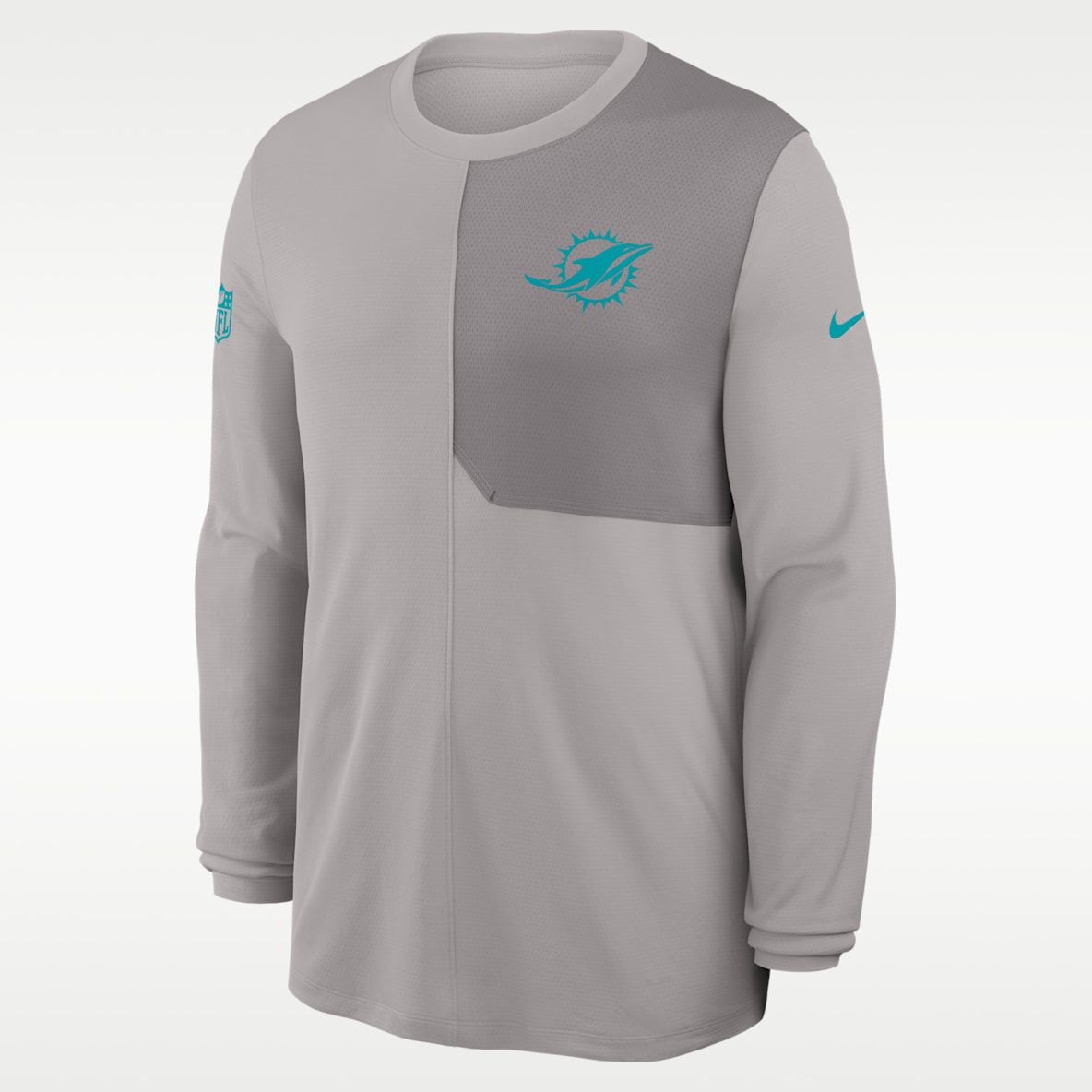 Miami Dolphins Sideline Coach Men's Nike Dri-FIT NFL Long-Sleeve Top