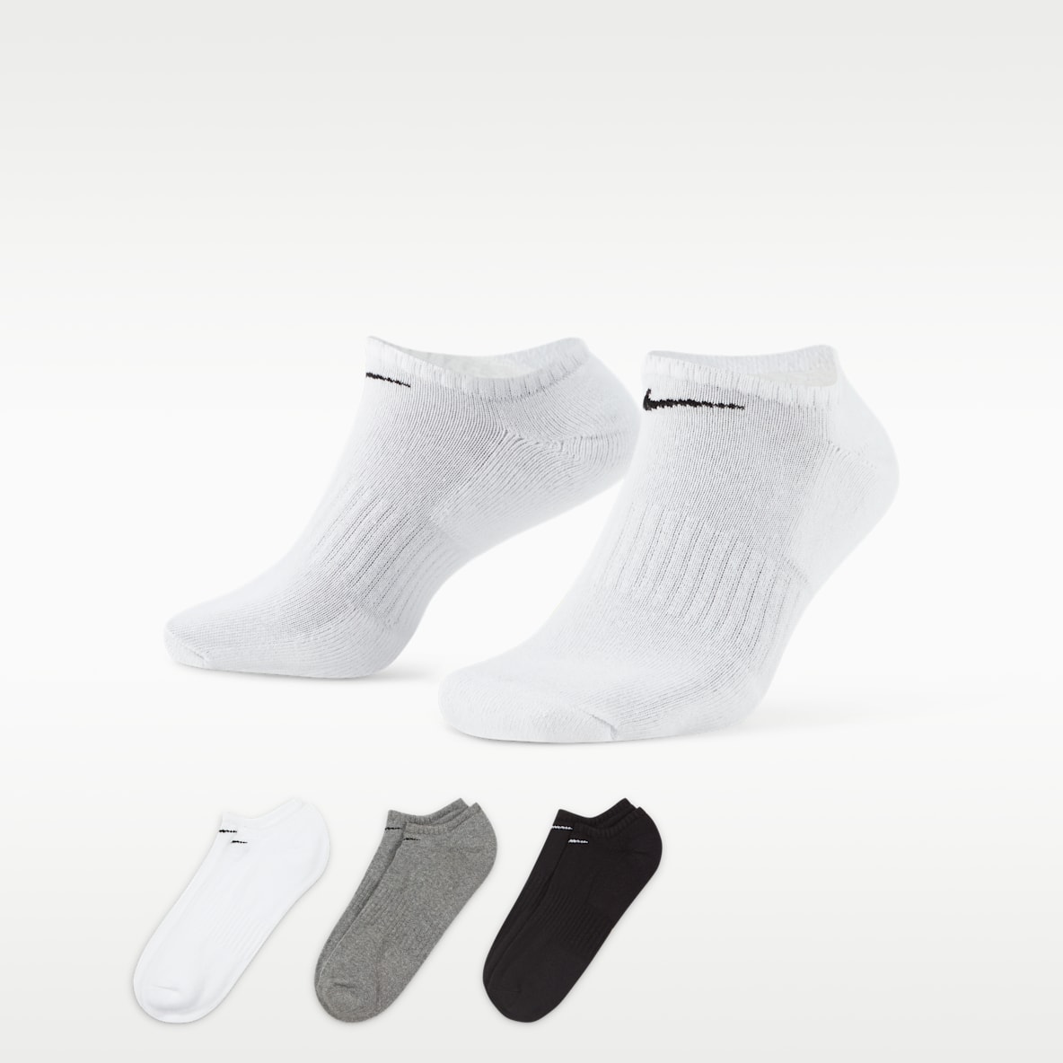 Nike Everyday Cushioned Training No-Show Socks (3 Pairs)