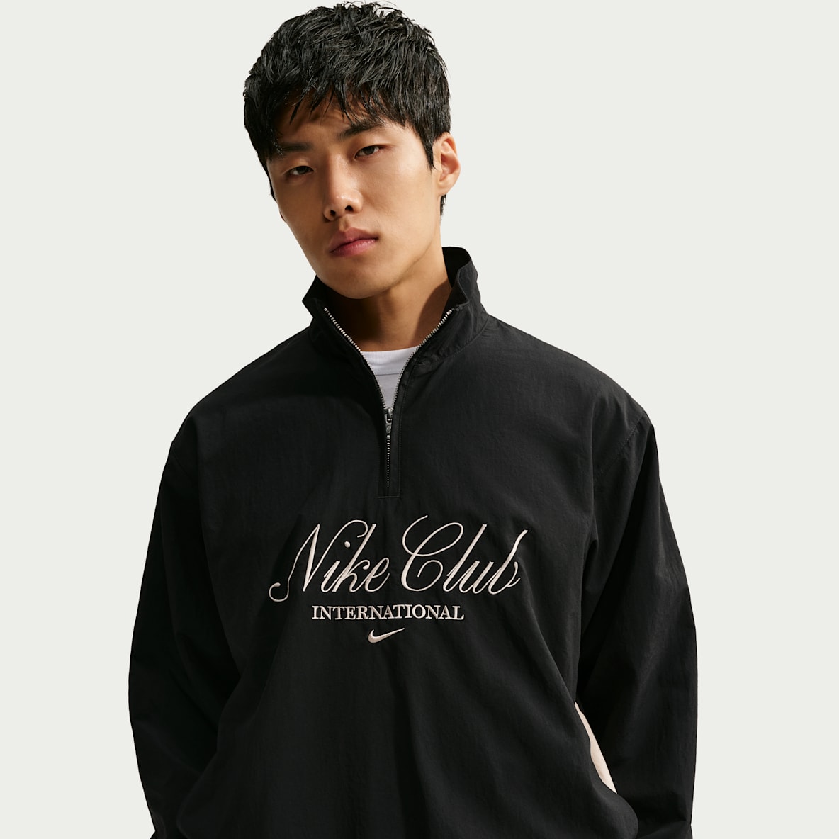 나이키 클럽 남성 하프집 재킷