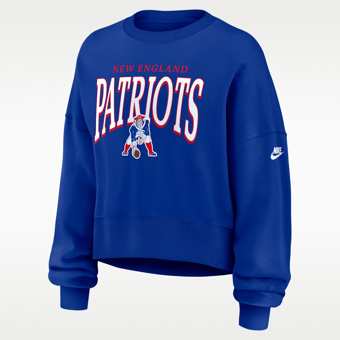 New England Patriots Rewind Phoenix Women's Nike NFL Oversized Pullover Crew