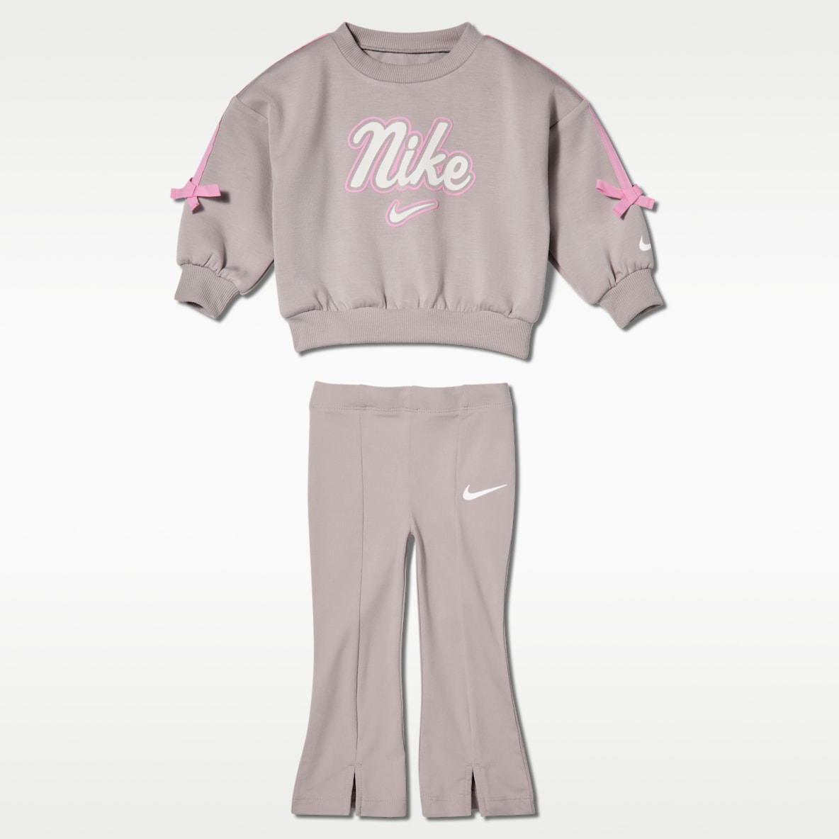 Nike Juxta-Girl tweedelige set met strepen en strik voor baby's (12-24 maanden)
