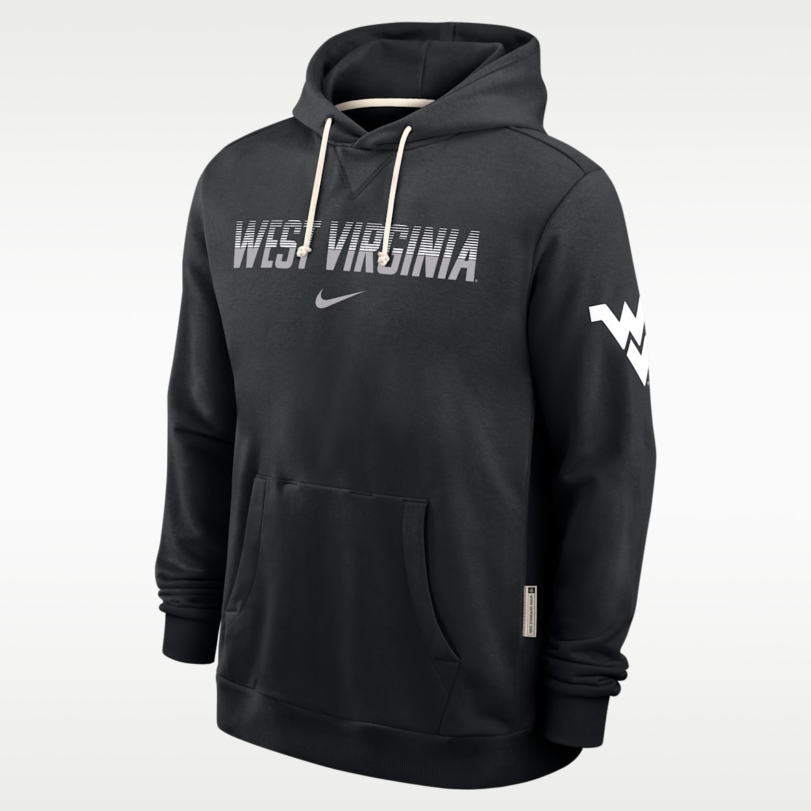 West Virginia Sideline Standard Issue Sudadera con gorro sin cierre universitaria Nike Dri-FIT para hombre