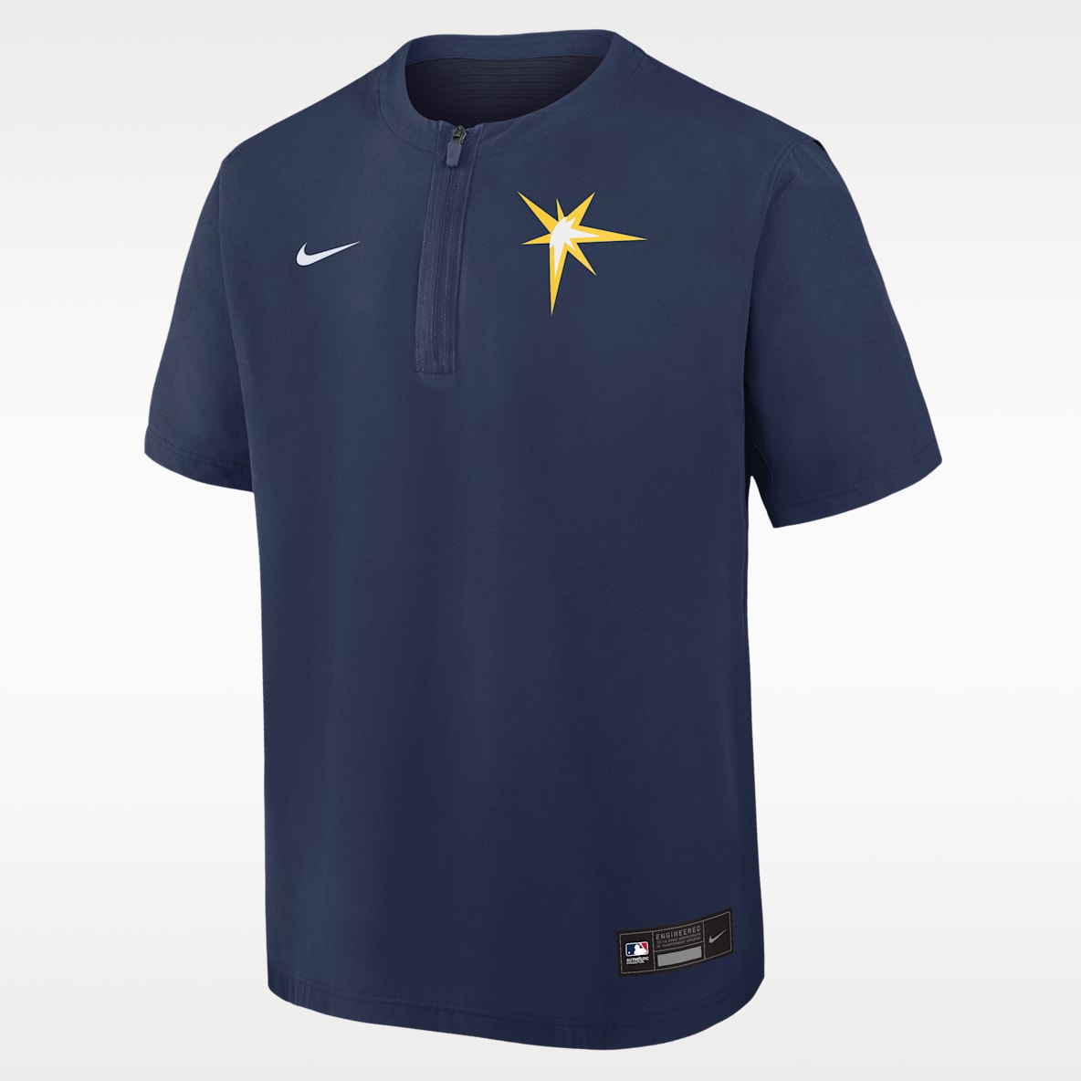 Tampa Bay Rays Authentic Collection Men's Nike Dri-FIT MLB 1/4-Zip Short-Sleeve Windshirt