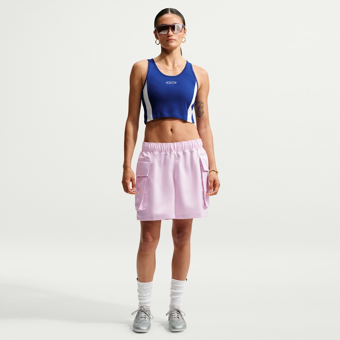 Nike Sportswear Women's Loose Mid-Rise Satin Cargo Shorts