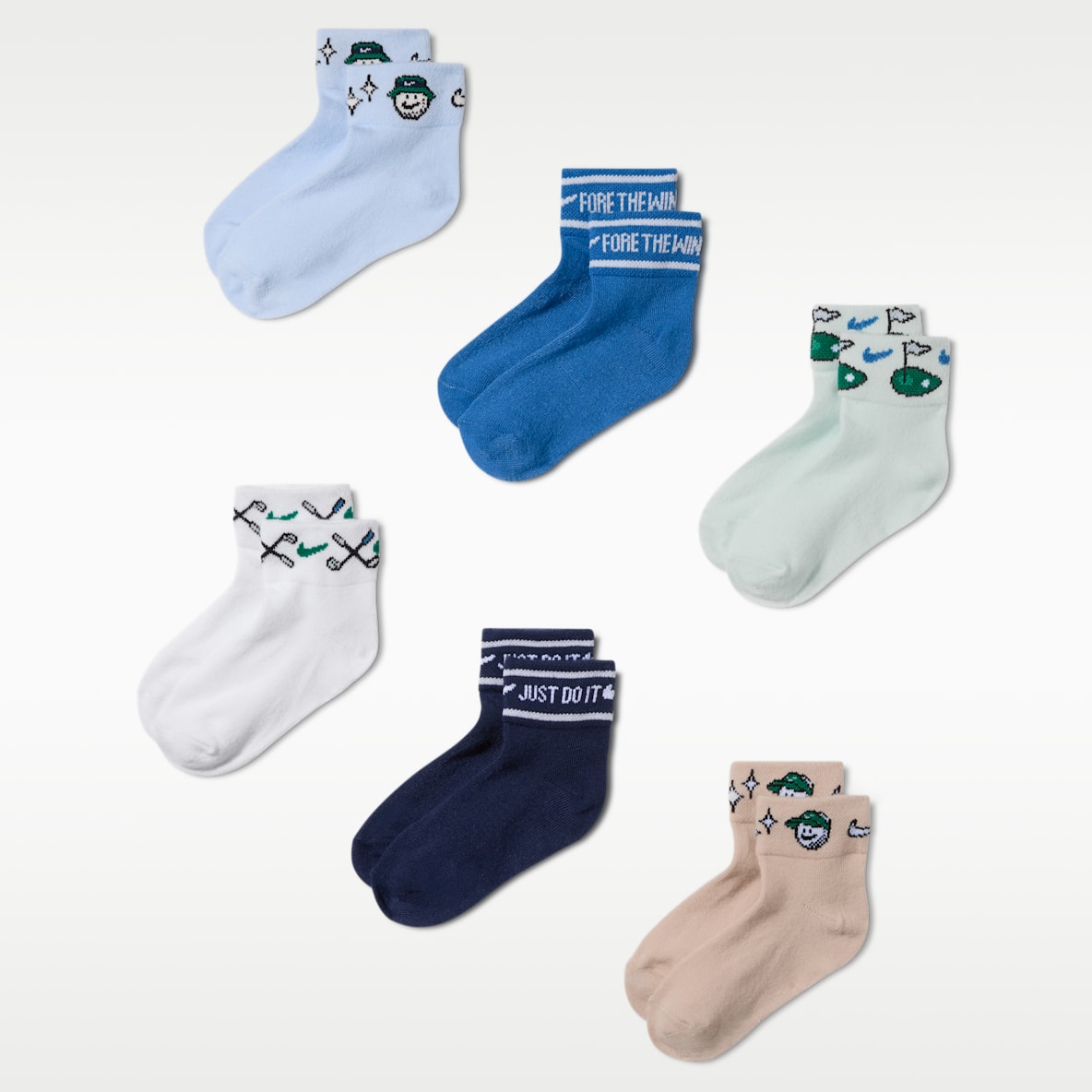 Nike Kids' Fore the Win Welt Art Socks (6 Pairs)
