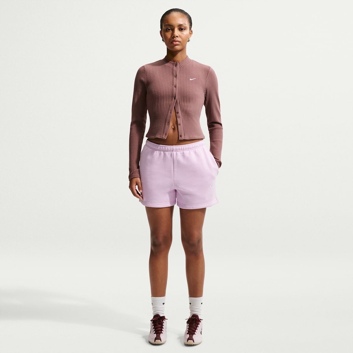 Nike Studio Fleece Medium Weight Women's Mid-Rise Shorts