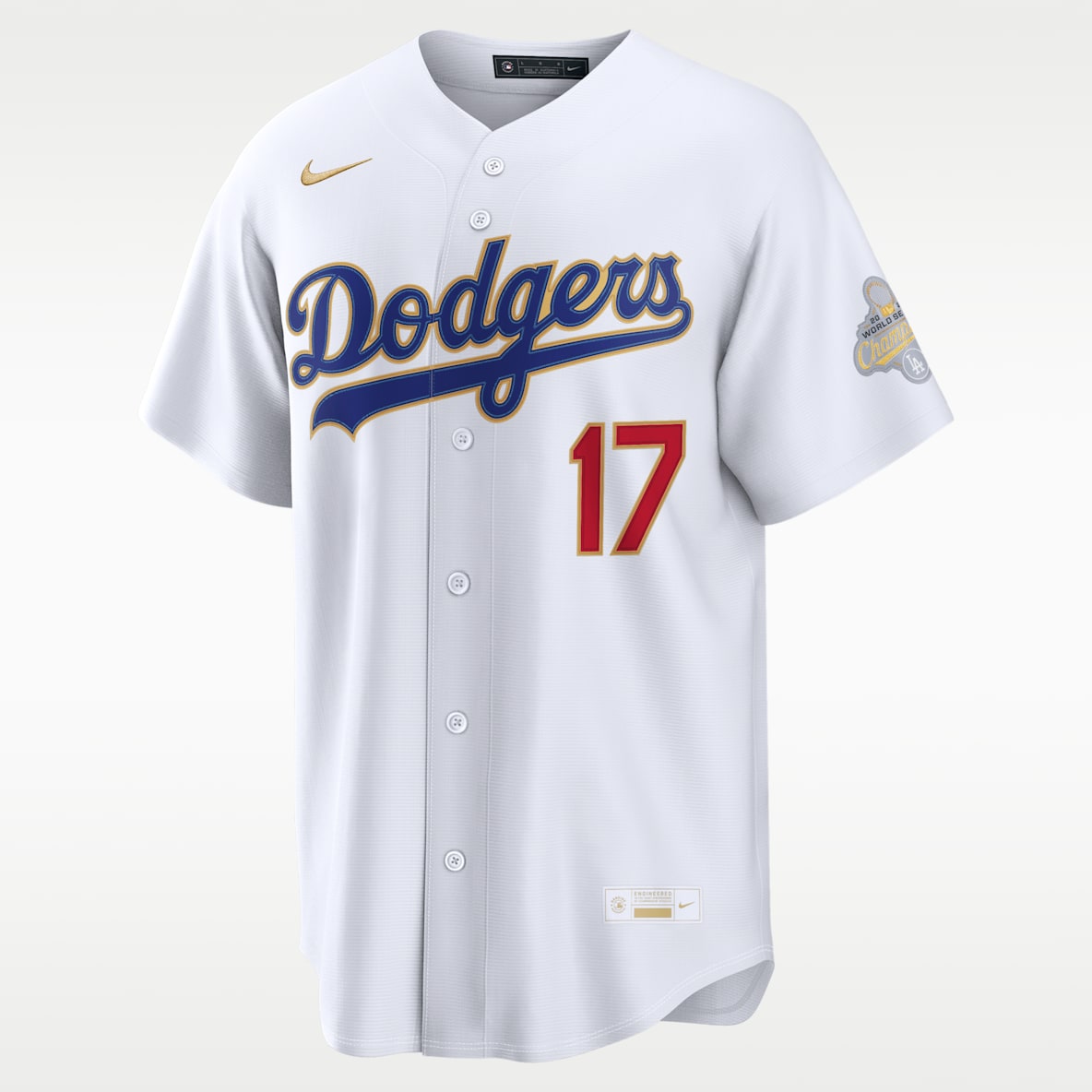 Shohei Ohtani Los Angeles Dodgers 2025 World Series Champion Gold Series Men's Nike MLB Stadium Jersey