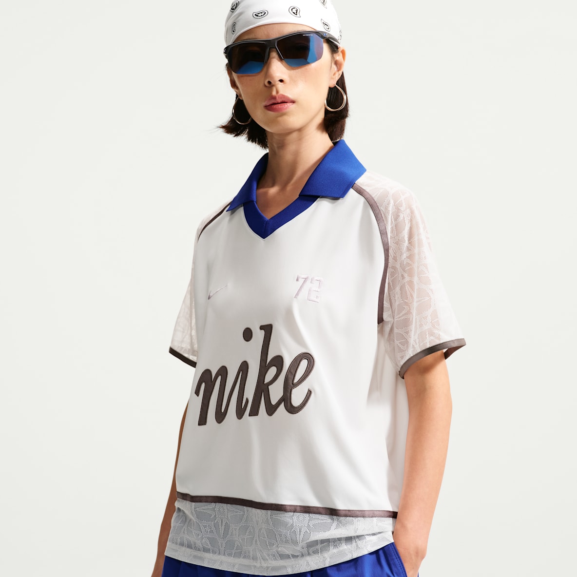 Nike Sportswear Women's Lace Polo Jersey Top 