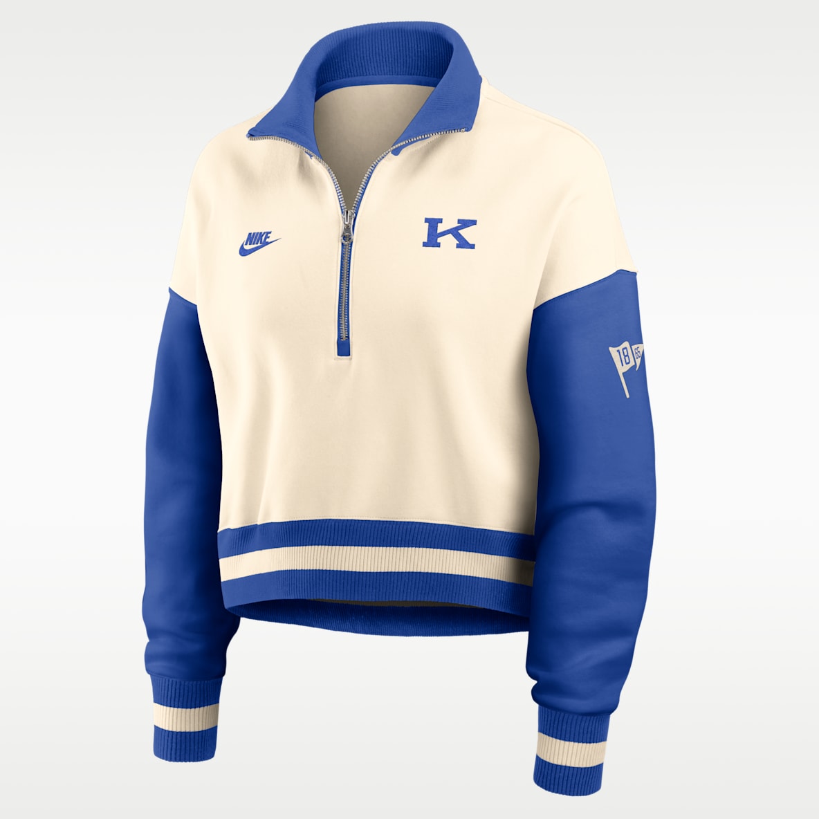 Kentucky Legacy Women's Nike College Cropped Oversized 1/4-Zip Crew