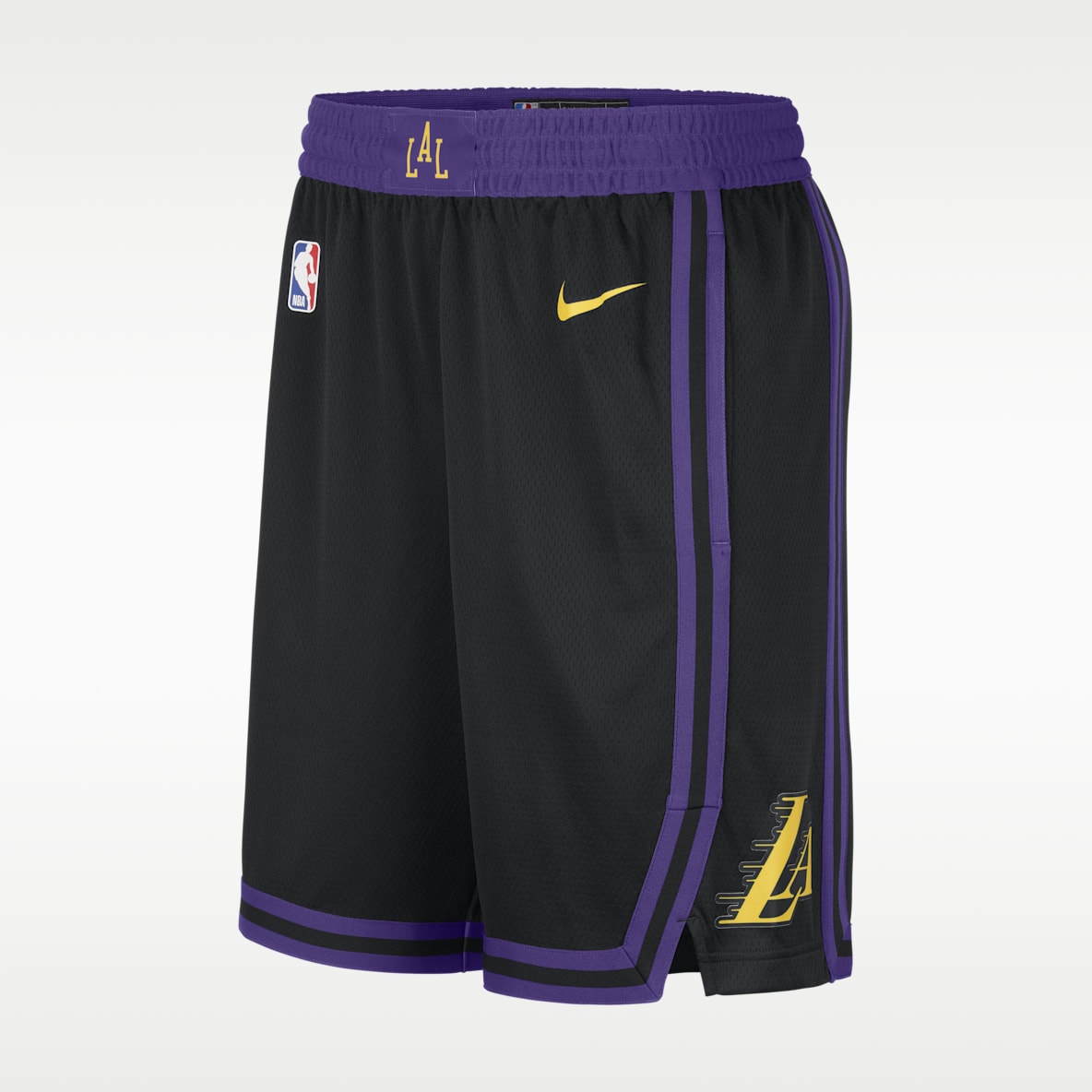 Los Angeles Lakers City Edition 2023/24 Nike Dri-FIT NBA Swingman-shorts för män