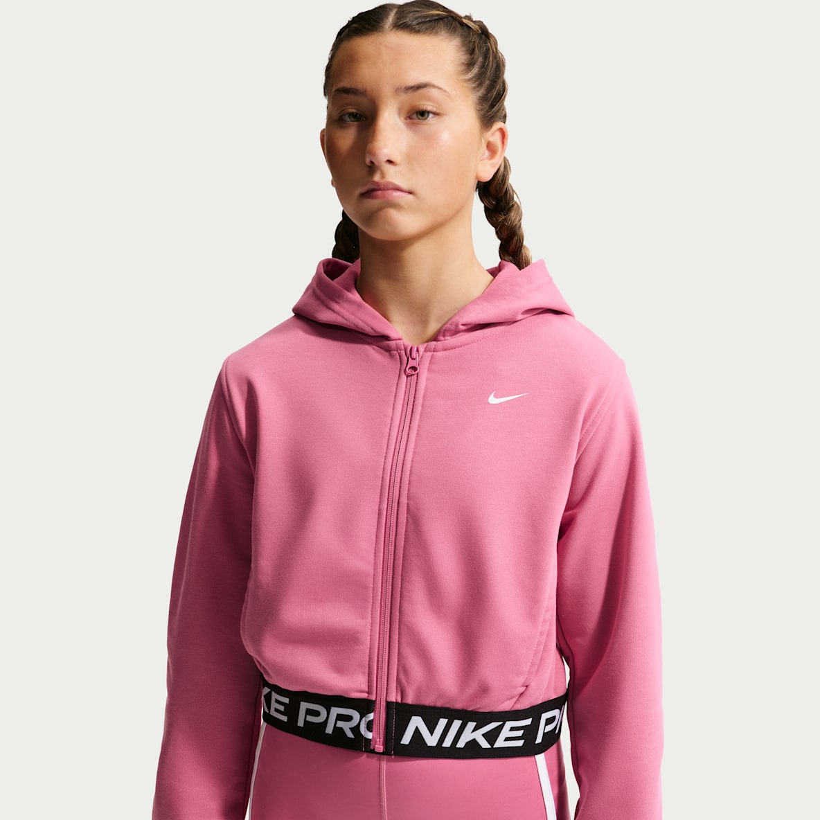 Nike Pro Fleece Big Kids' (Girls') Dri-FIT Full-Zip Hoodie
