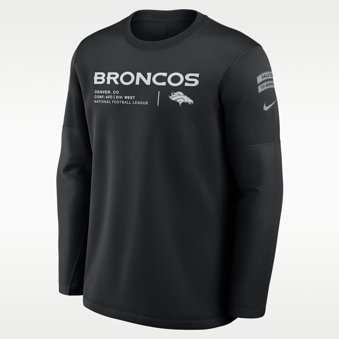 Denver Broncos Salute to Service Sideline Coaches Men's Nike NFL Pullover Crew