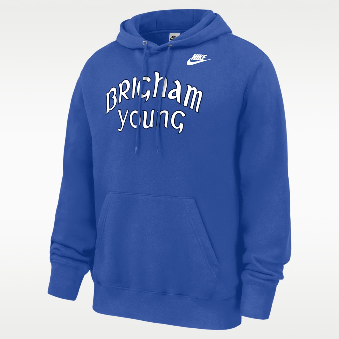 BYU Cougars Club Sudadera con gorro sin cierre de futbol de tejido Fleece Nike para hombre