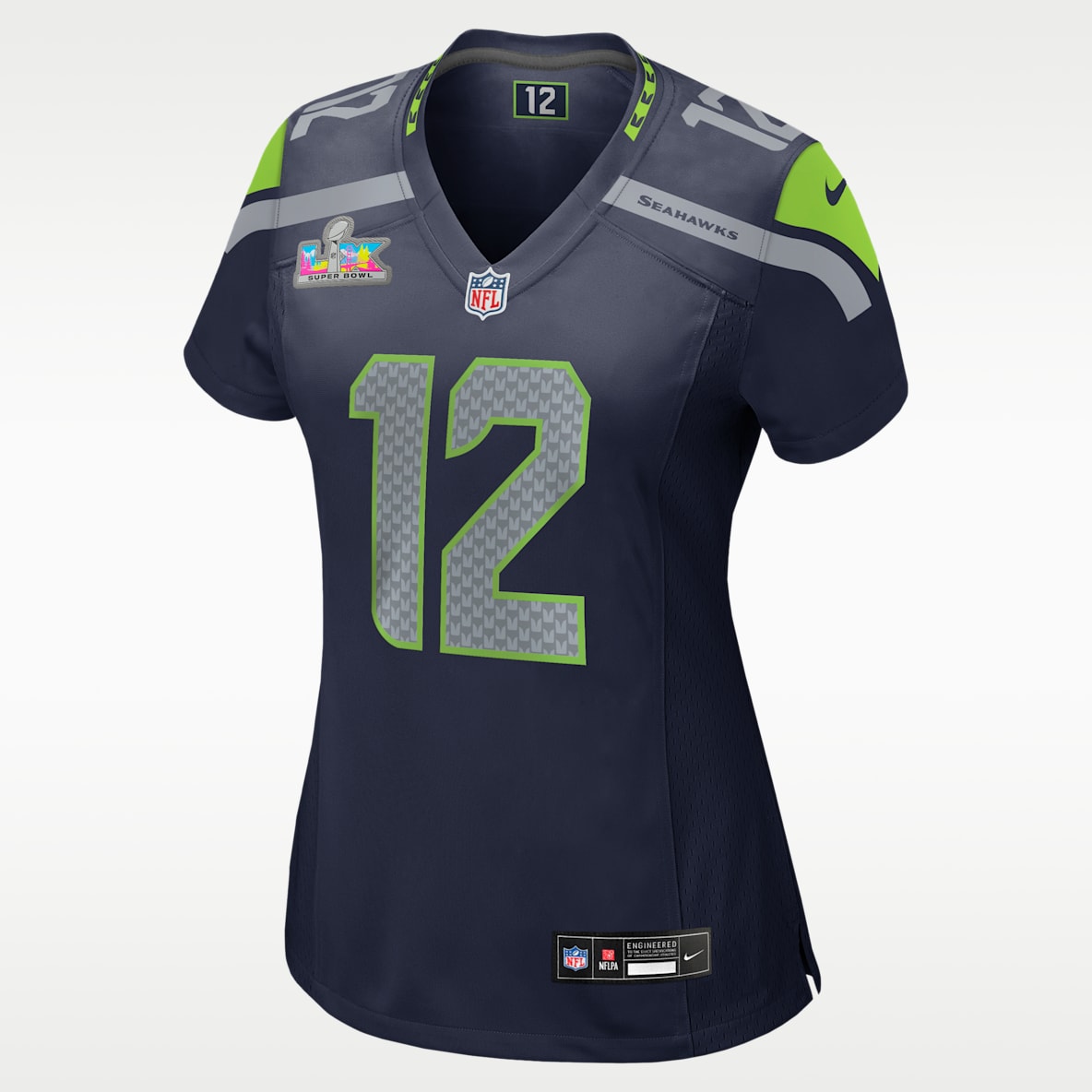12s Seattle Seahawks Super Bowl LX Women's Nike NFL Game Jersey
