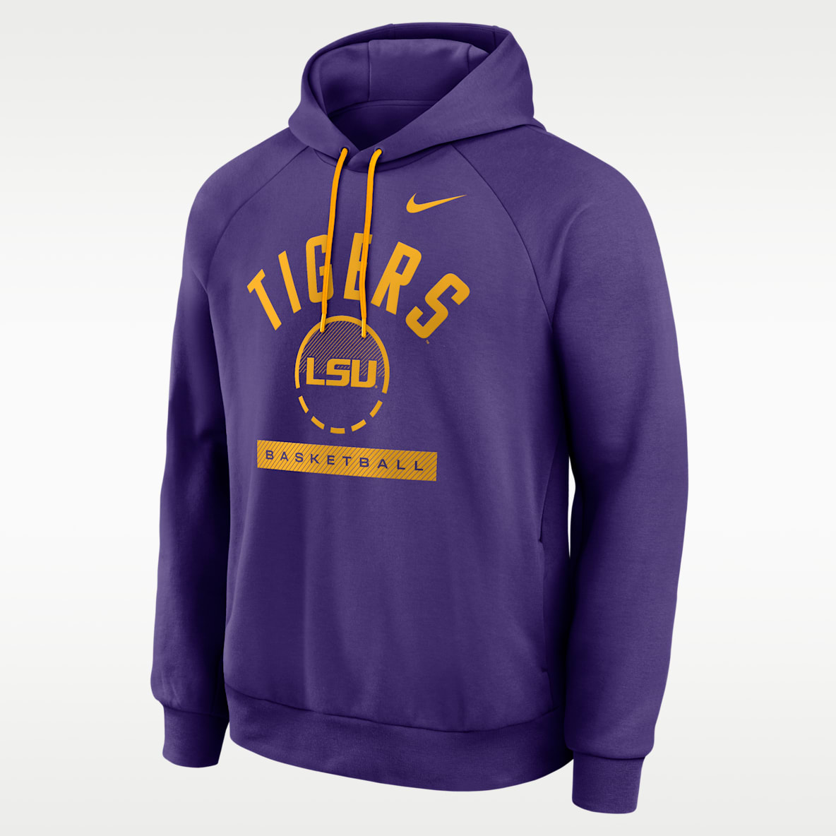 LSU Courtside Men's Nike Dri-FIT College Pullover Hoodie