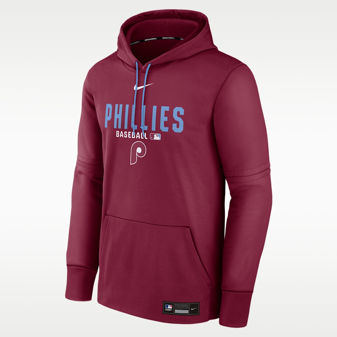 Philadelphia Phillies Authentic Collection Sudadera con gorro sin cierre Nike Therma de la MLB para hombre