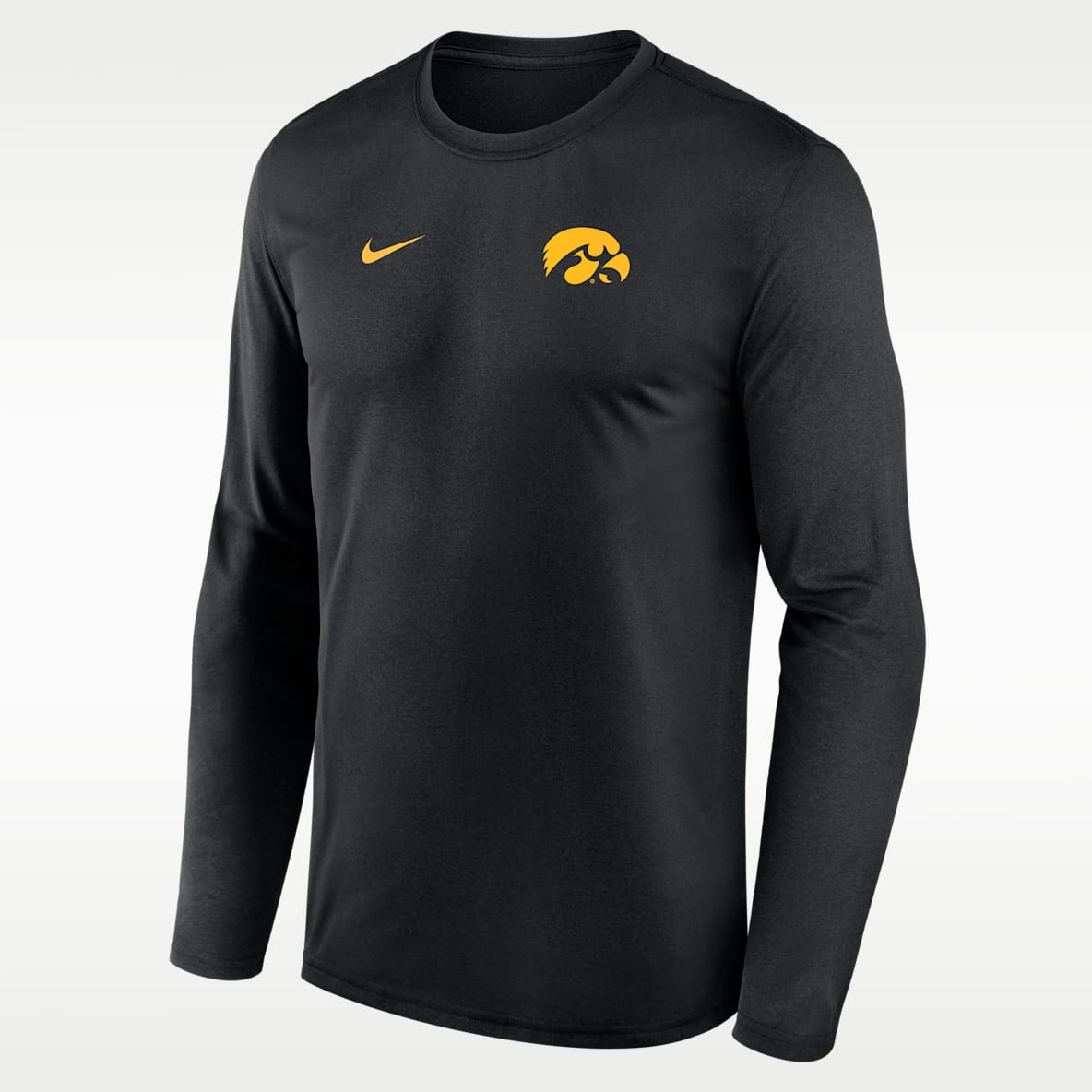 Iowa Sideline Legend Small Logo Men's Nike Dri-FIT College Long-Sleeve T-Shirt